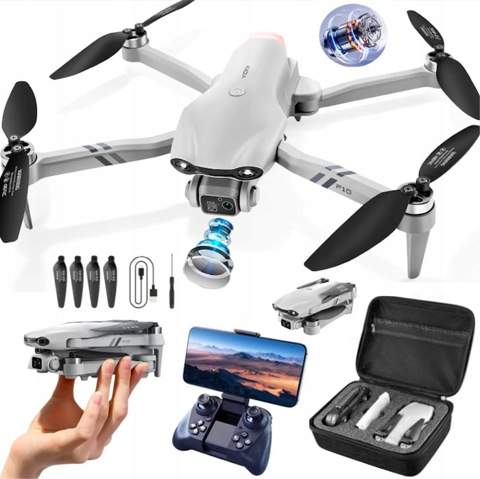 DRONE F10 WITH CAMERA FPV WIFI 4K UHD TOY FOR KIDS RC HOVER 2000M