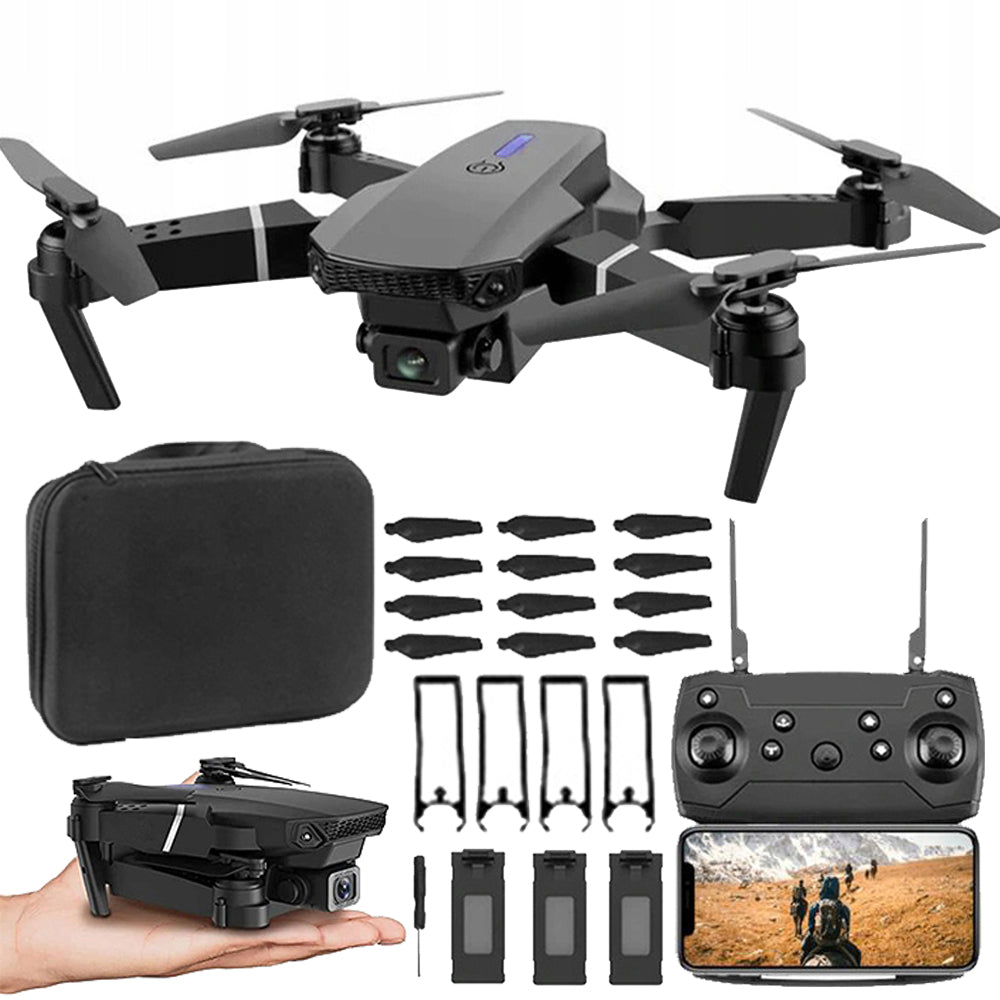 DRONE HD DUAL CAMERA FOLDABLE LS-E525 FLIGHT WITH ALTITUDE HOLD