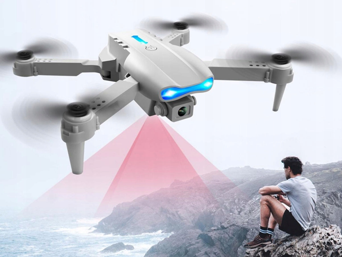 DRONE PRO REMOTE CONTROLLED WIFI CAMERA RANGE 500M CASE 3x BATTERY Packaging status original