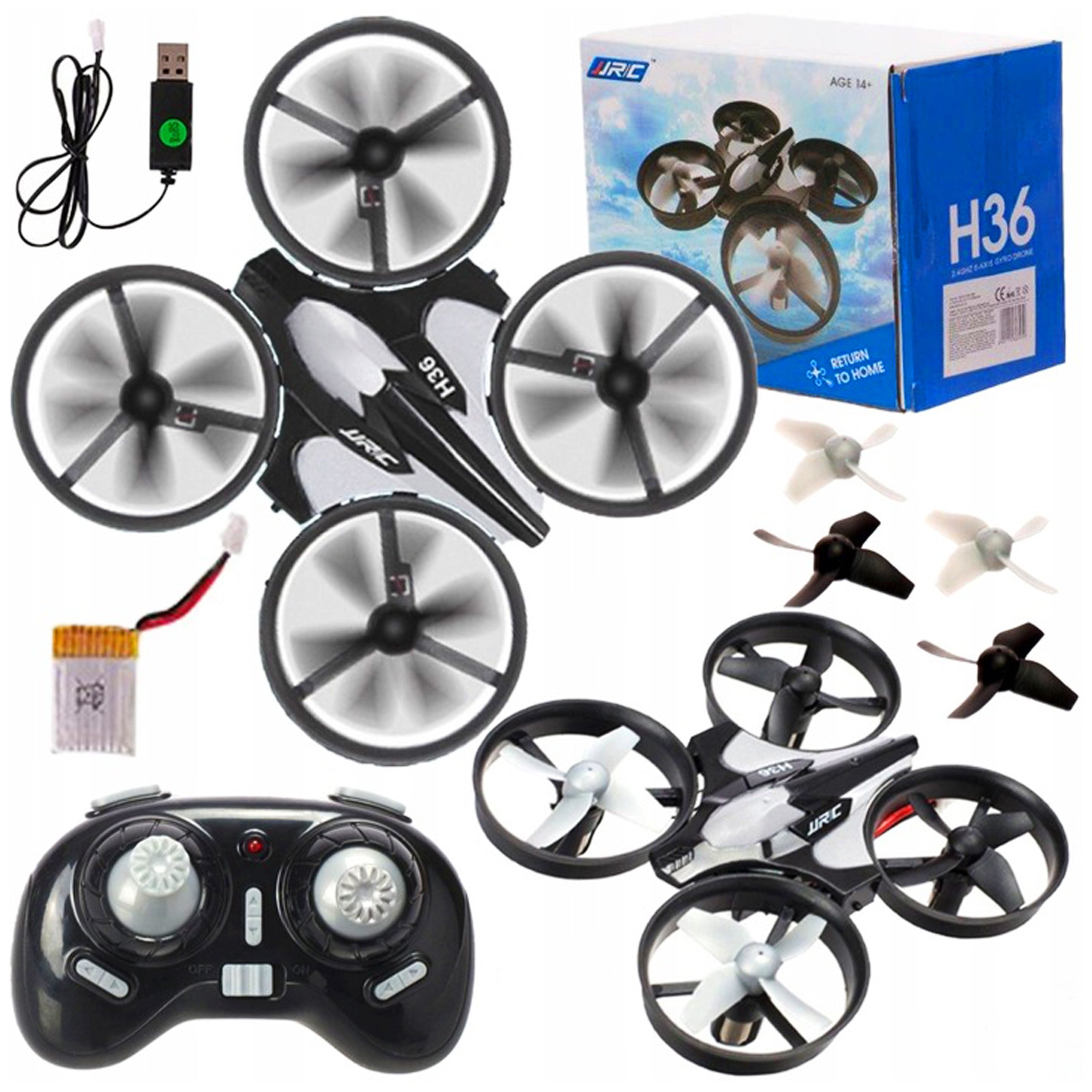 DRONE REMOTE CONTROLLED FLYING TOY FOR CHILDREN LED LIGHTS GYRO 3D MODE
