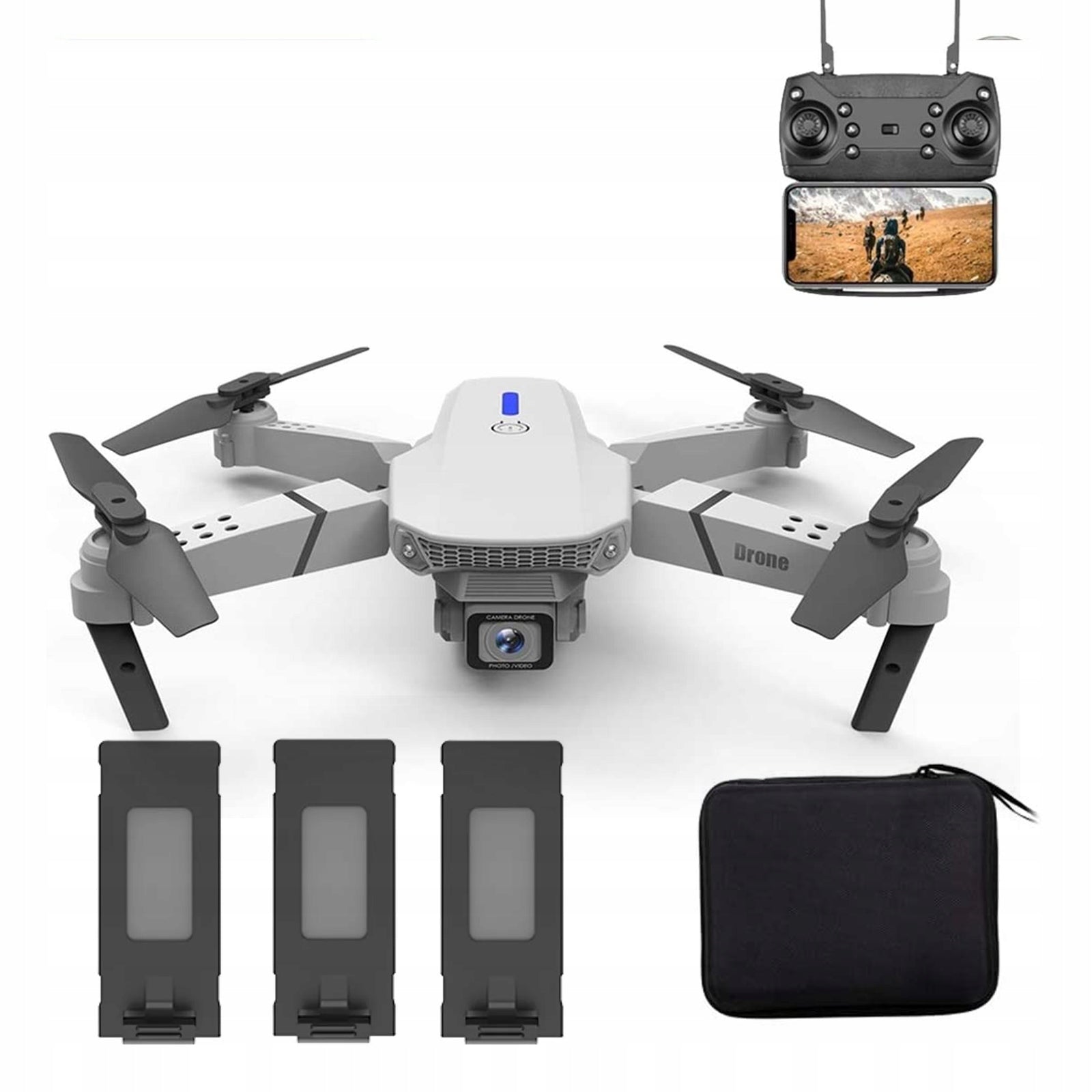 DRONE REMOTE CONTROLLED FOLDING DRONE SELFIE QUADCOPTER WITH HD MINI CAMERA Packaging status original