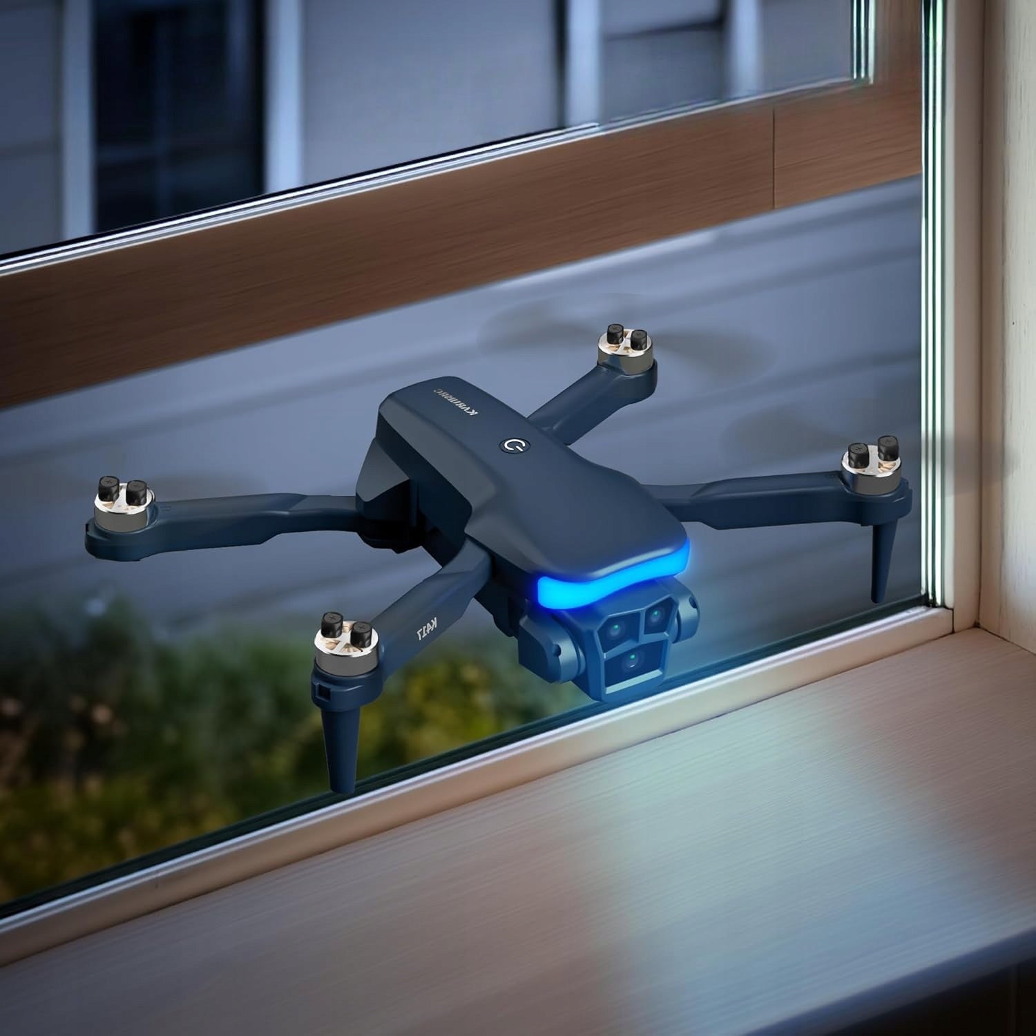 DRONE REMOTE CONTROLLED HD CAMERA KARUISRC K417 FOLDABLE QUADCOPTER GPS AKU Packaging status original