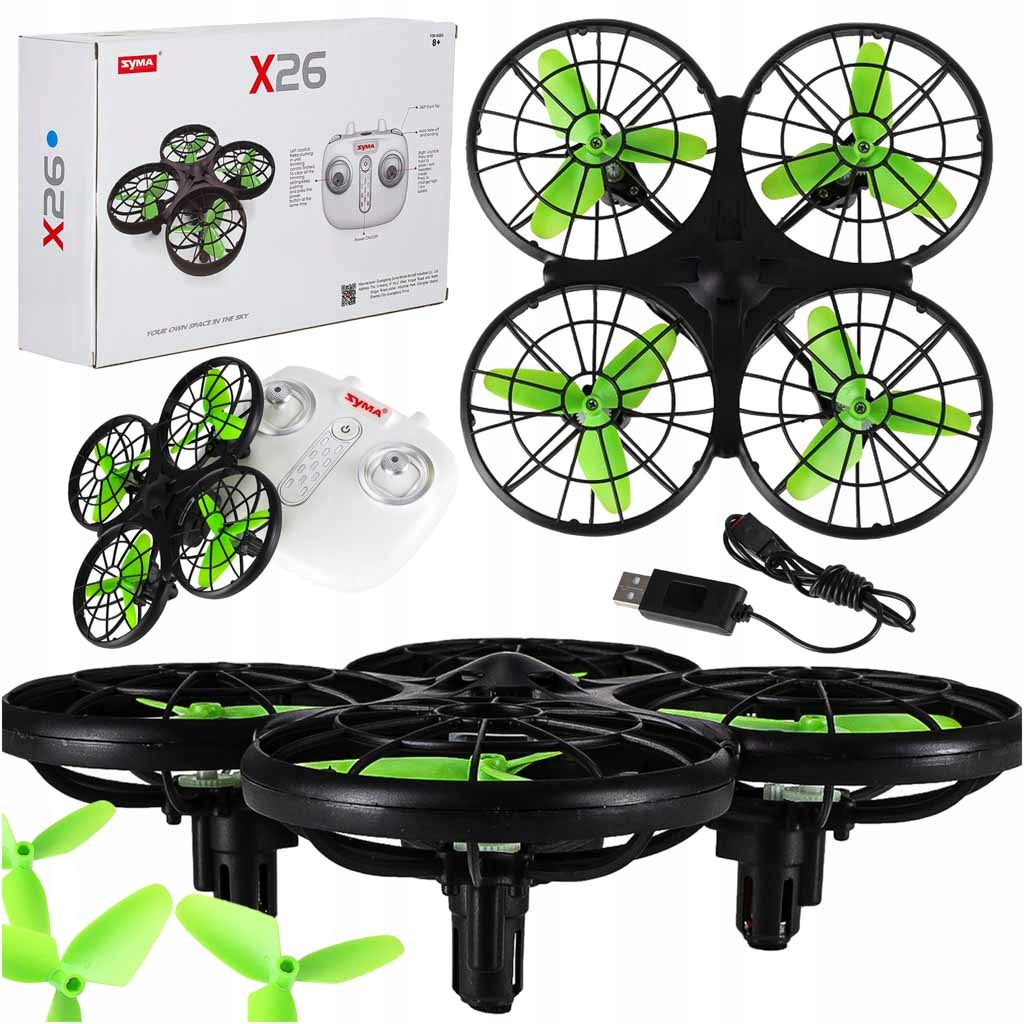 DRONE SYMA X26 RC REMOTE CONTROLLED HOVER HEADLESS EASY - AVOIDS OBSTACLES