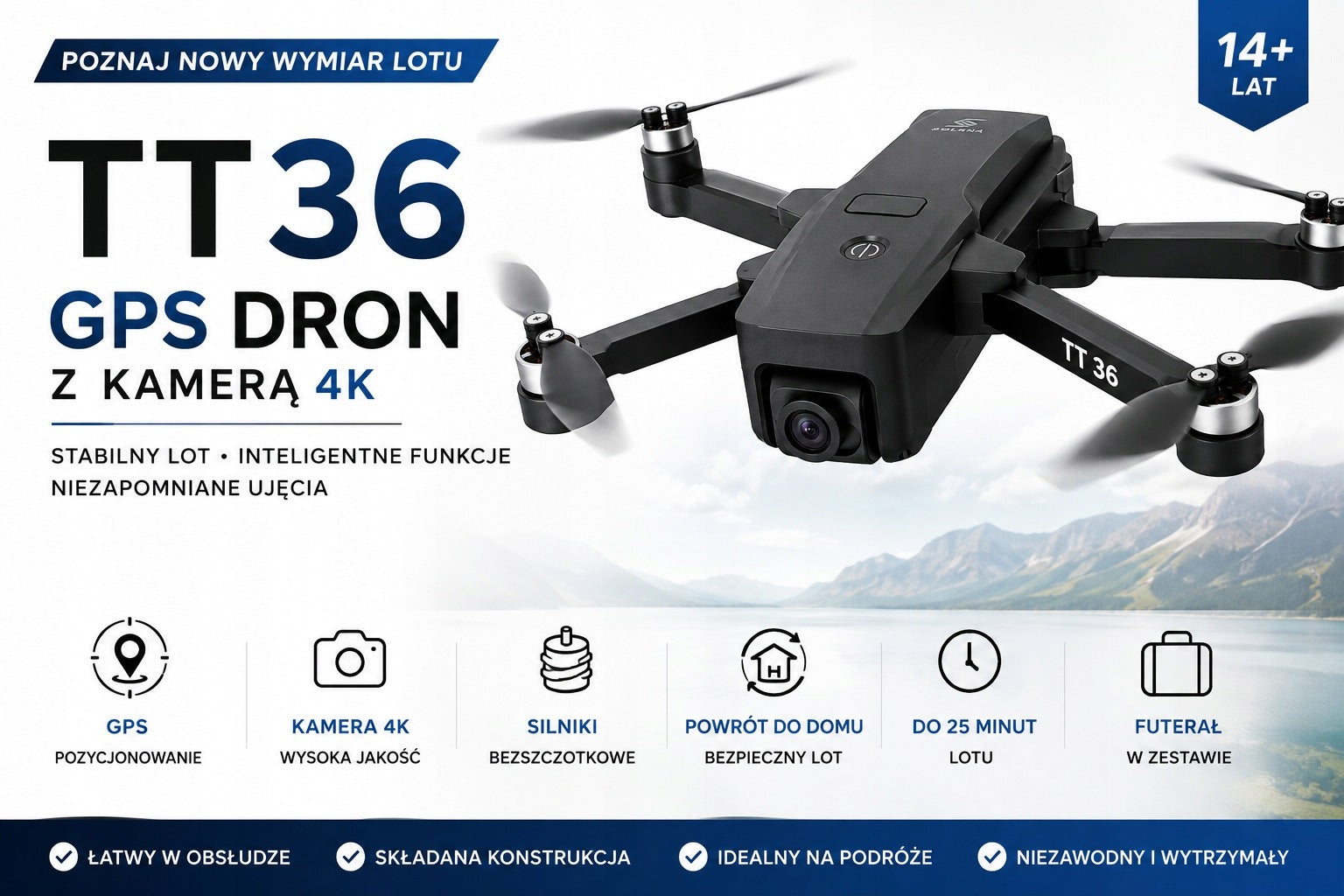 DRONE TT36 GPS 4K WIFI 5G 249G BRUSHLESS MOTOR CASE Manufacturer code 5902806382432