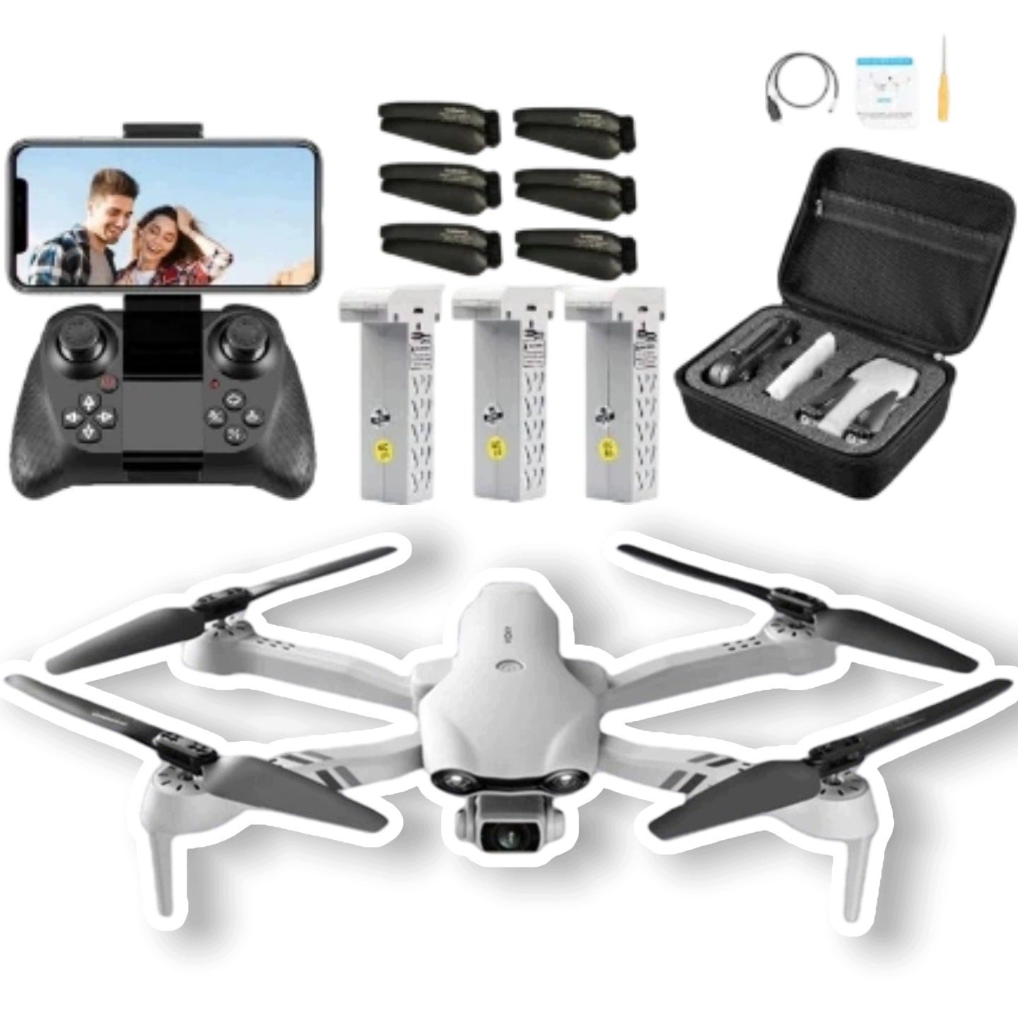 DRONE WINANQE REMOTE CONTROLLED 3x AKU WIFI CAMERA 500M 45 Min 40KM/h ULTRA
