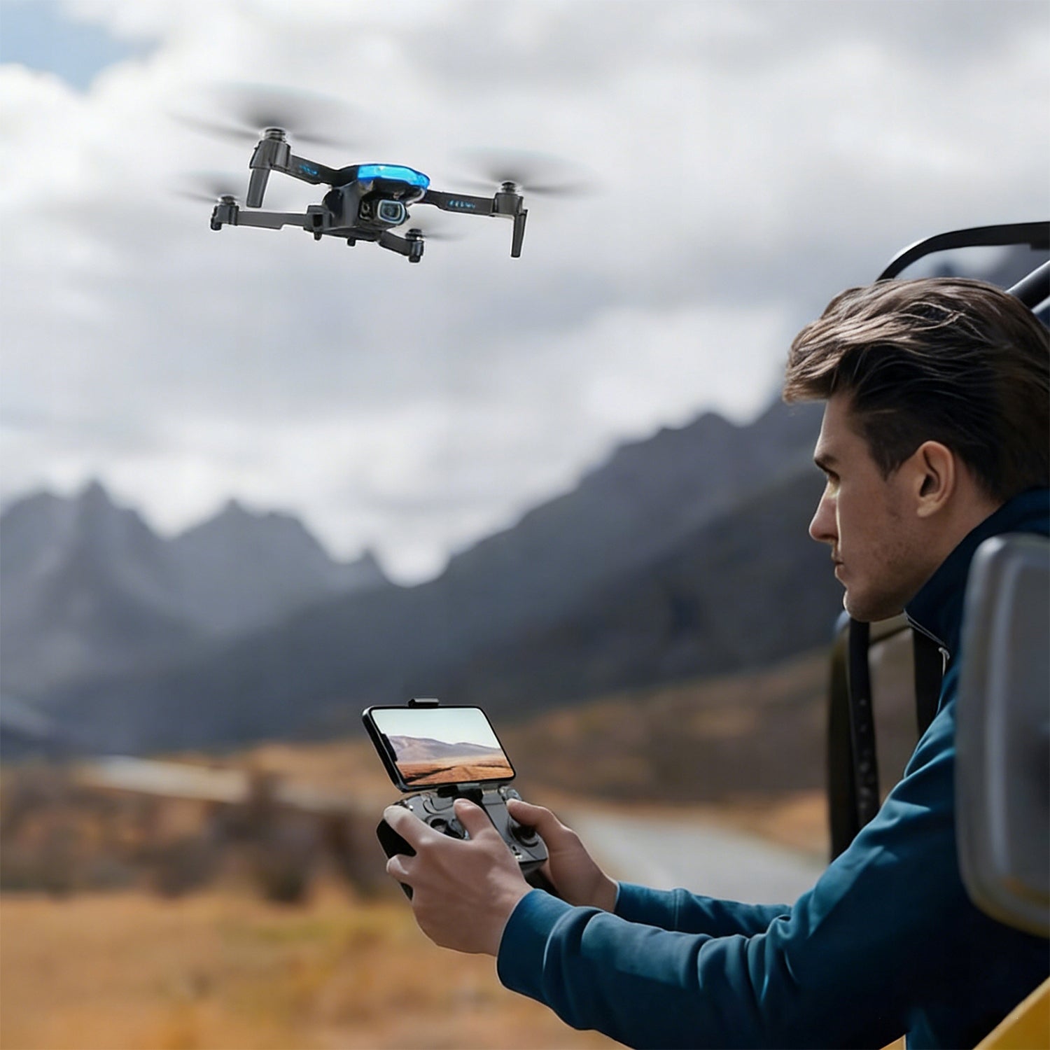 DRONE WITH 1080P RC WIFI CAMERA FAST START AND LONG FLIGHT TIME Packaging status original