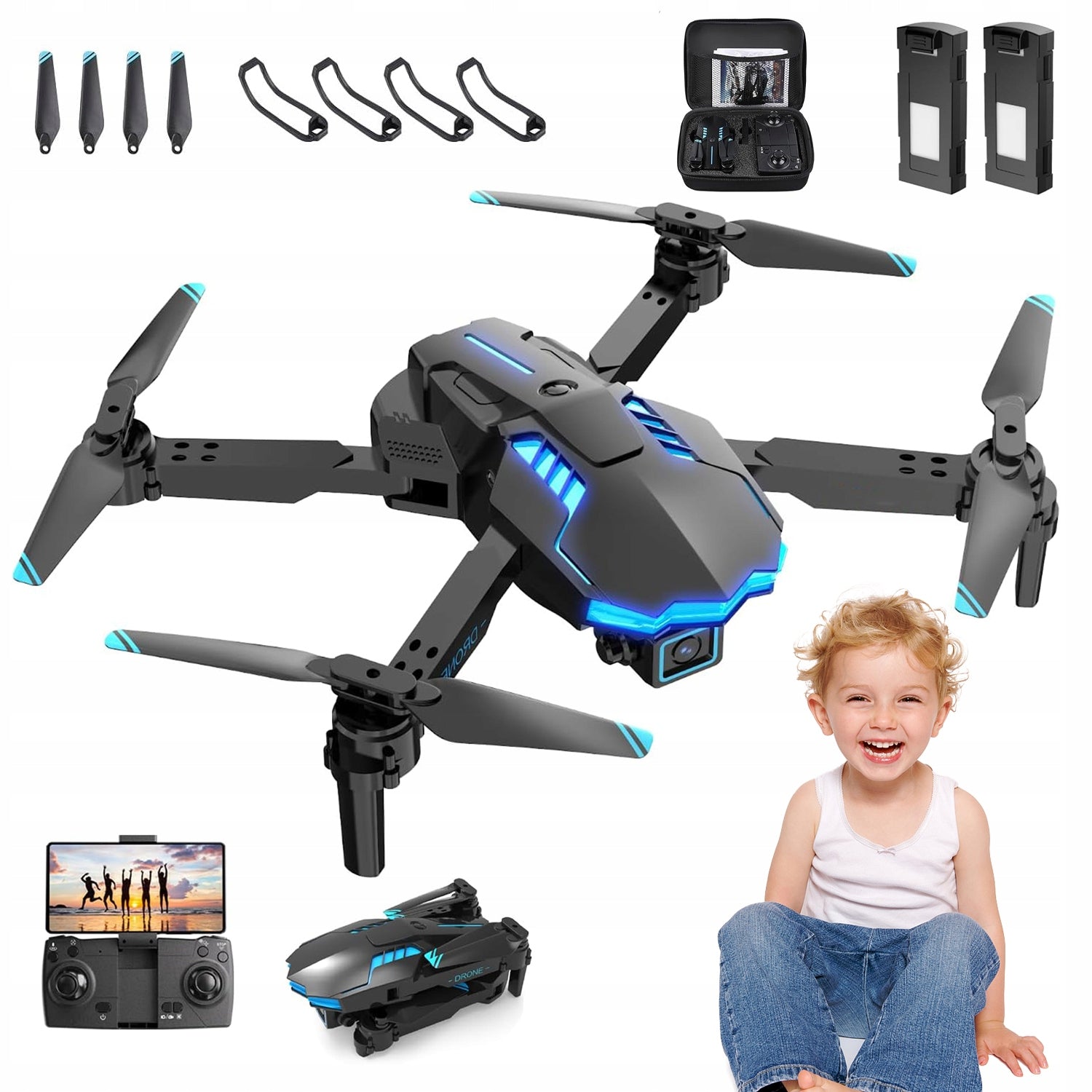 DRONE WITH 1080P RC WIFI CAMERA FAST START AND LONG FLIGHT TIME