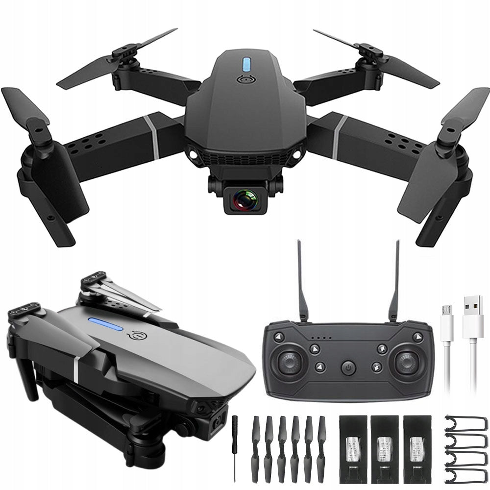 DRONE WITH 2 4K CAMERAS, 3 BATTERIES - FLYING 15MIN, TRACKING MODE