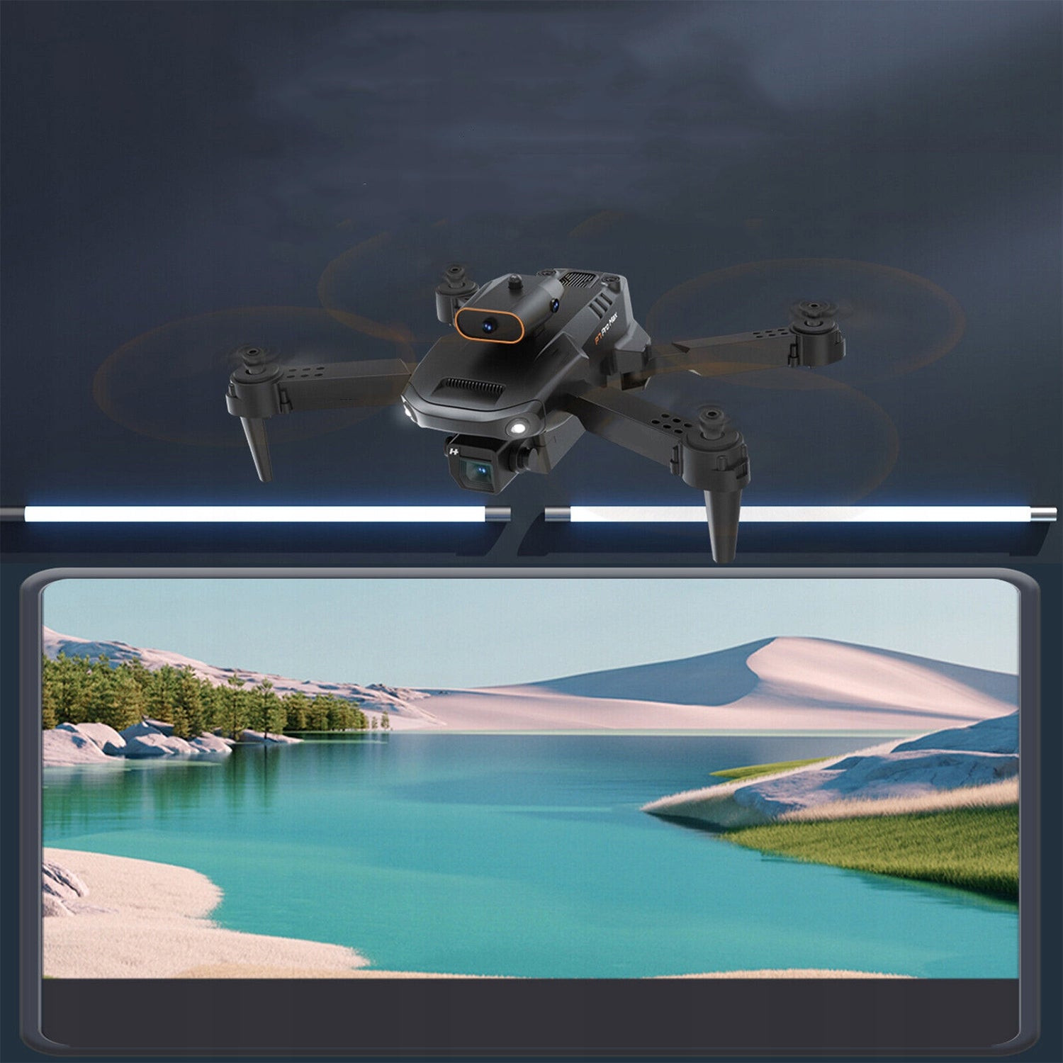 DRONE WITH 2 CAMERAS, DRONE WITH OBSTACLE AVOIDANCE FUNCTION, RC DRONE WIFI FPV Model RC Dron