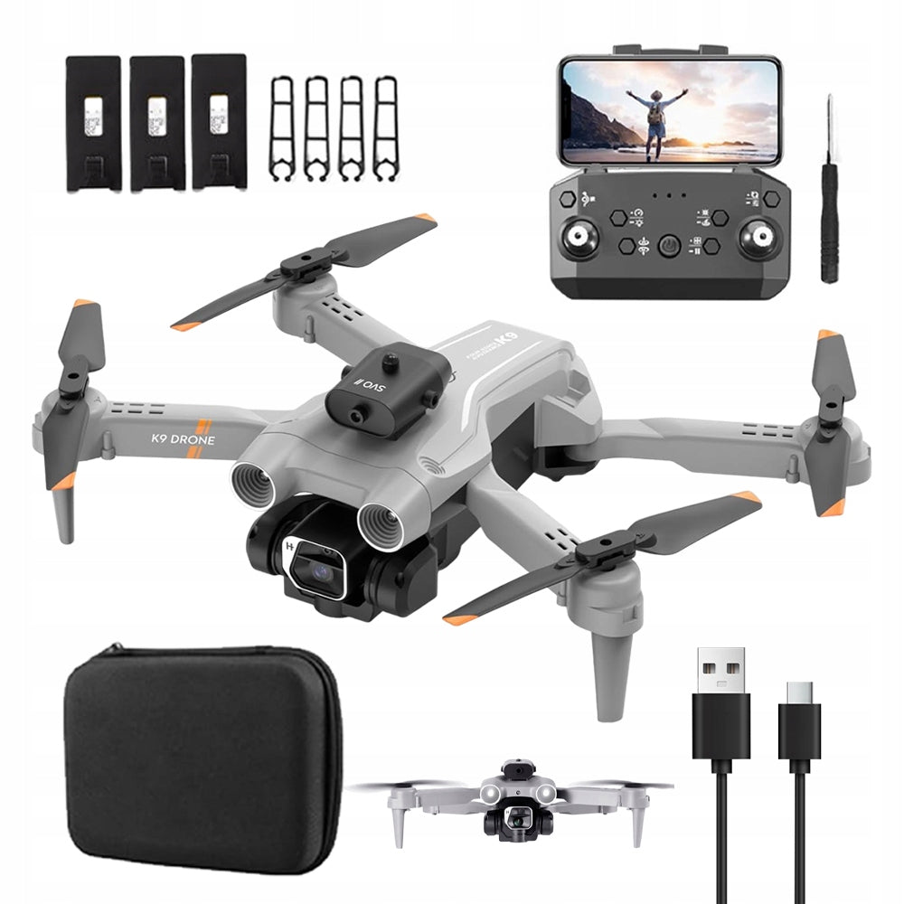 DRONE WITH 4K CAMERA 3 BATTERIES HEIGHT STABILIZATION VIDEO RECORDING