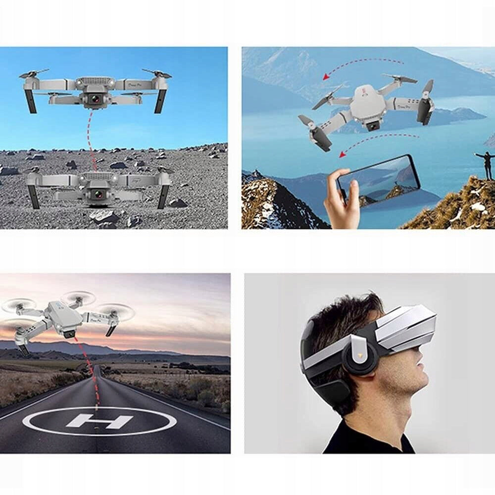 DRONE WITH 4K CAMERA WIND RESISTANCE LEVEL 4 WIFI TRANSMISSION 2,4GHZ Manufacturer code Dron zdalnie sterowany