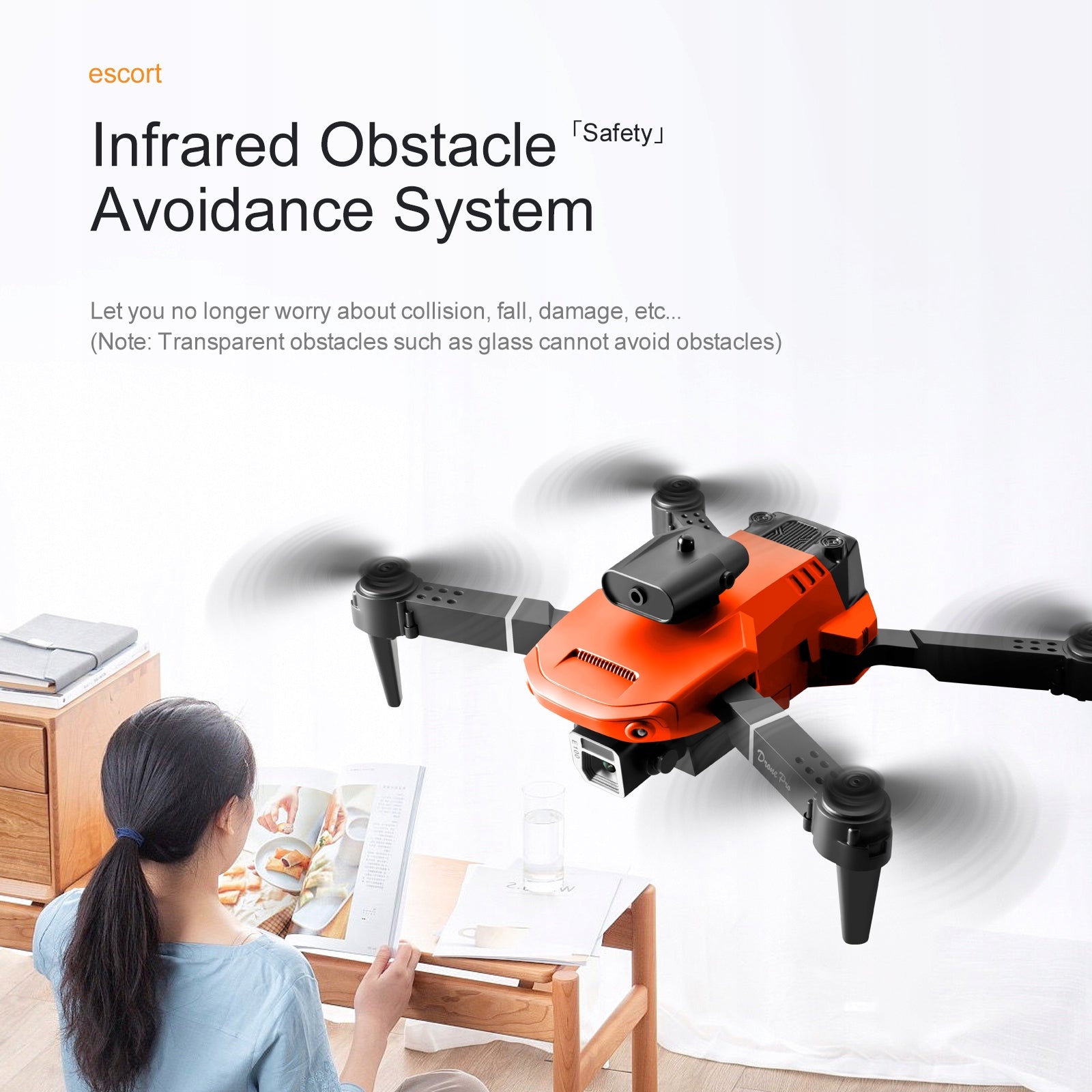 DRONE WITH 4K FPV CAMERA RANGE in 2batteries E100 black Model E100