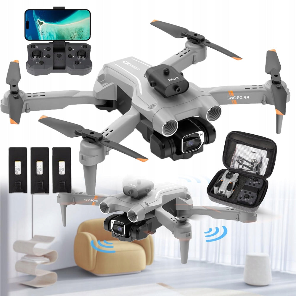 DRONE WITH 4K HD CAMERA FOR KIDS AND ADULTS, FOLDABLE MINI RC QUADCOPTER