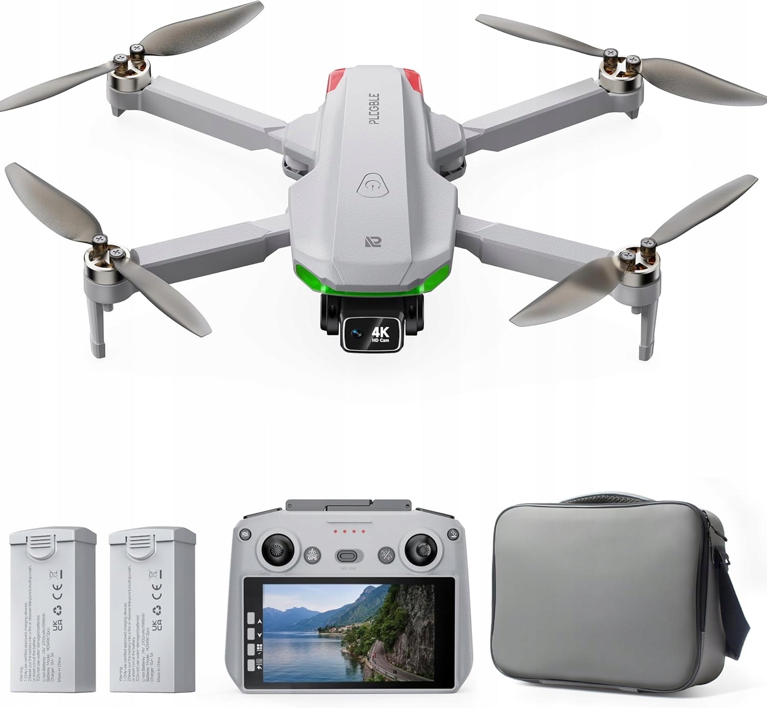 DRONE WITH CAMERA 4K PLEGBLE PL710 GPS MULTICOPTER PROFESSIONAL +2 AKU 2700MAH