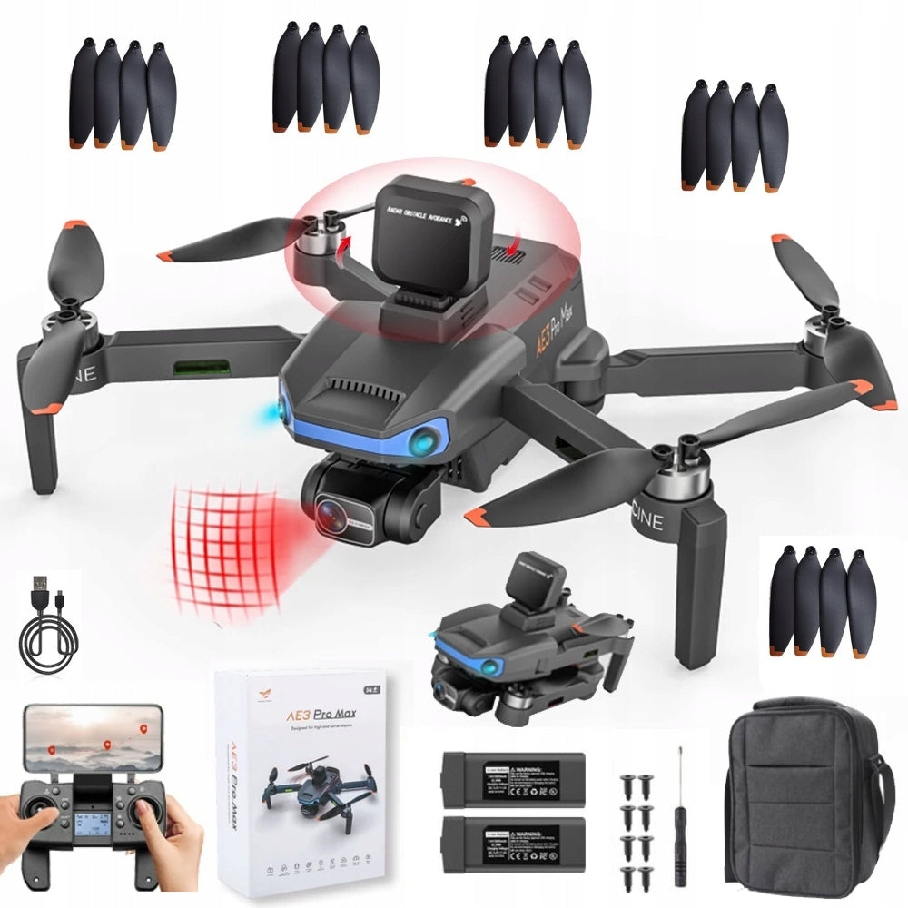 DRONE WITH CAMERA 8K HD AE3 PRO MAX COMBO GIMBAL 5000m Manufacturer code DRON Z KAMERA 8K HD AE3 PRO GIMBAL COMBO