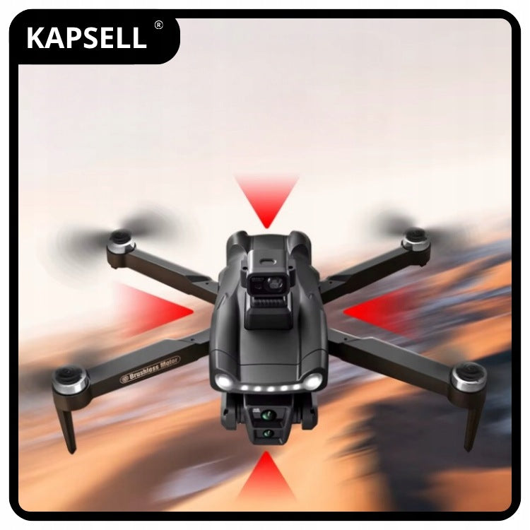 DRONE WITH CAMERA 8K LCD DISPLAY 5' BRUSHLESS MOTORS RANGE 3000M GPS Manufacturer code DRON ZABAWKA KONTROLER LCD 2 KAMERY GPS WIFI