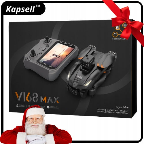 DRONE WITH CAMERA 8K WIFI 5G GPS C0 REMOTE CONTROLLED APPLICATION RANGE 3000M Manufacturer code DRON KAPSELL V168 MAX 8K GPS Z KAMERĄ GPS 5G