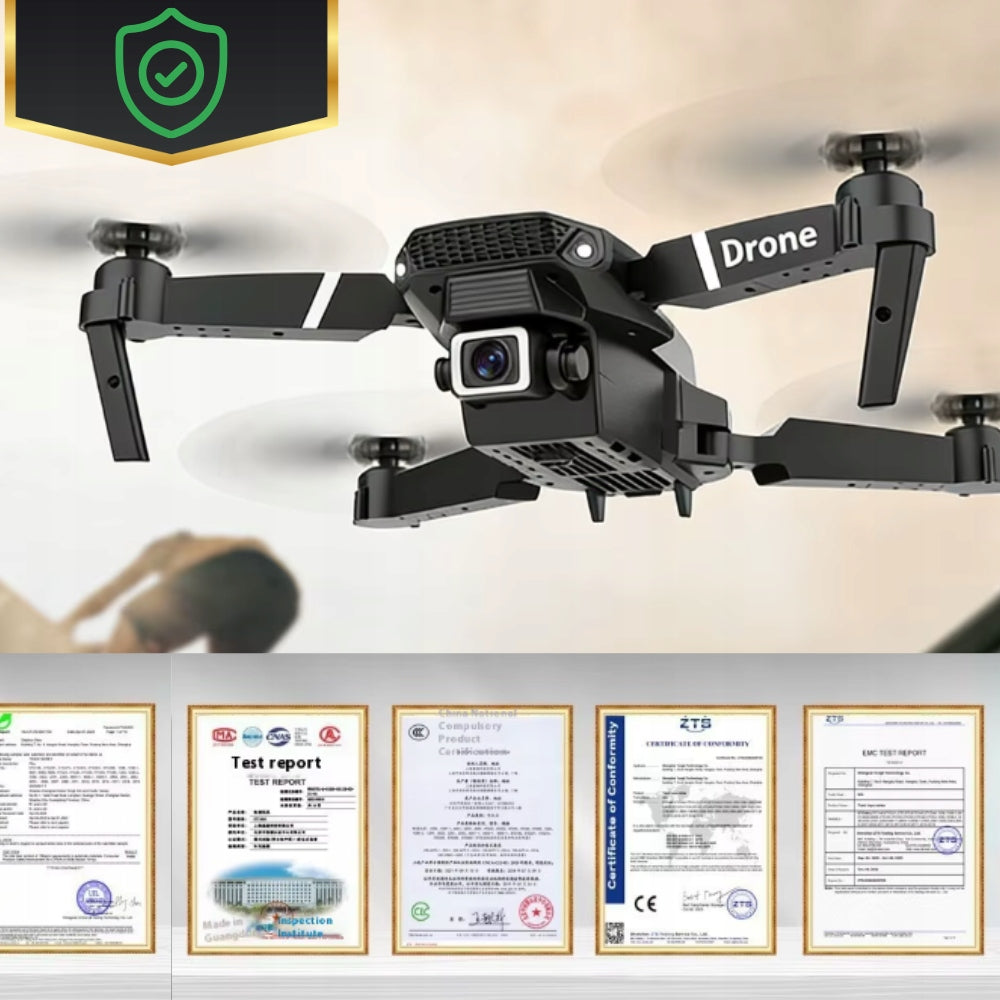 DRONE WITH CAMERA E88 PRO WIFI HD FOLDING REMOTE CONTROL LED CASE SET HIT GIFT Manufacturer code Drony