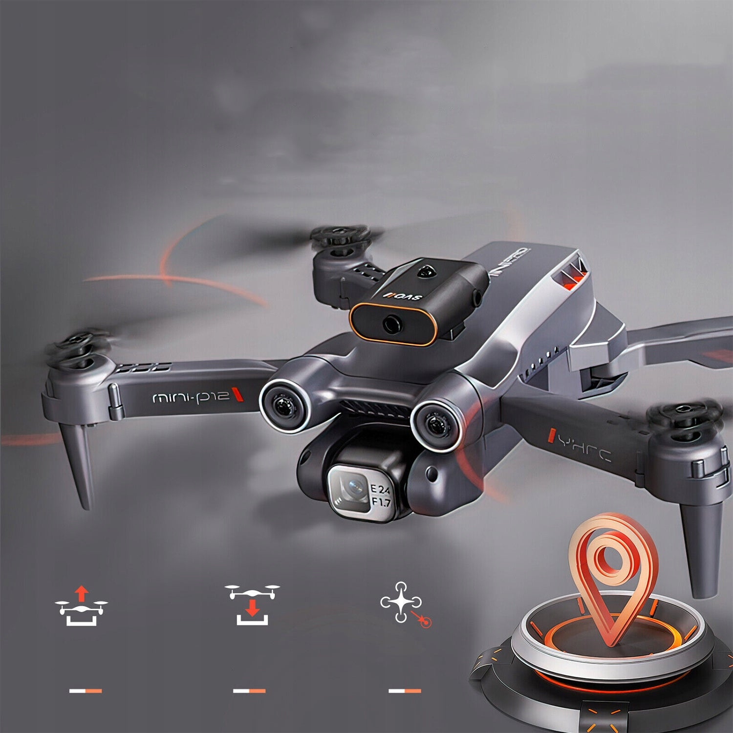 DRONE WITH CAMERA FOR ADULTS AND CHILDREN, FOLDABLE RC HD WITH 2 CAMERAS MINI DRONE Brand no brand