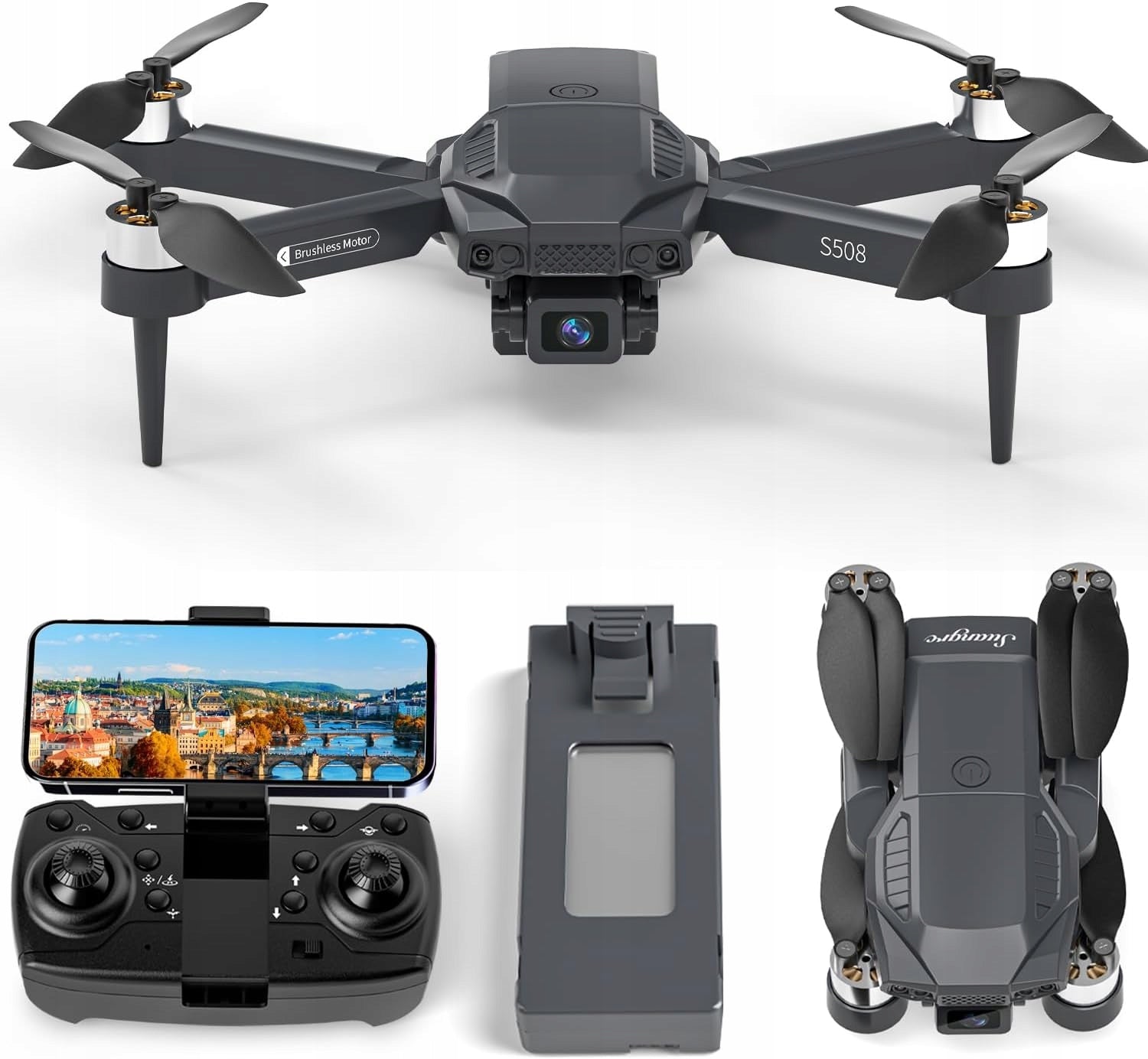 DRONE WITH CAMERA FOR CHILDREN WIFI FPV BRUSHLESS MOTORS