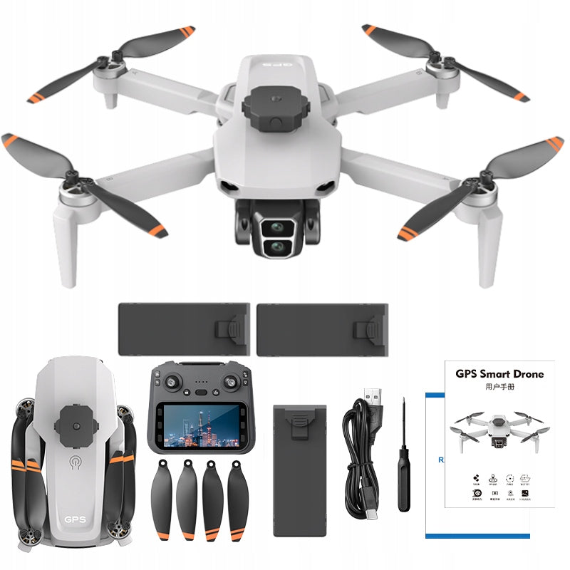 DRONE WITH CAMERA L106 GPS OBSTACLE AVOIDANCE 3 BATTERIES HEADLESS DISPLAY