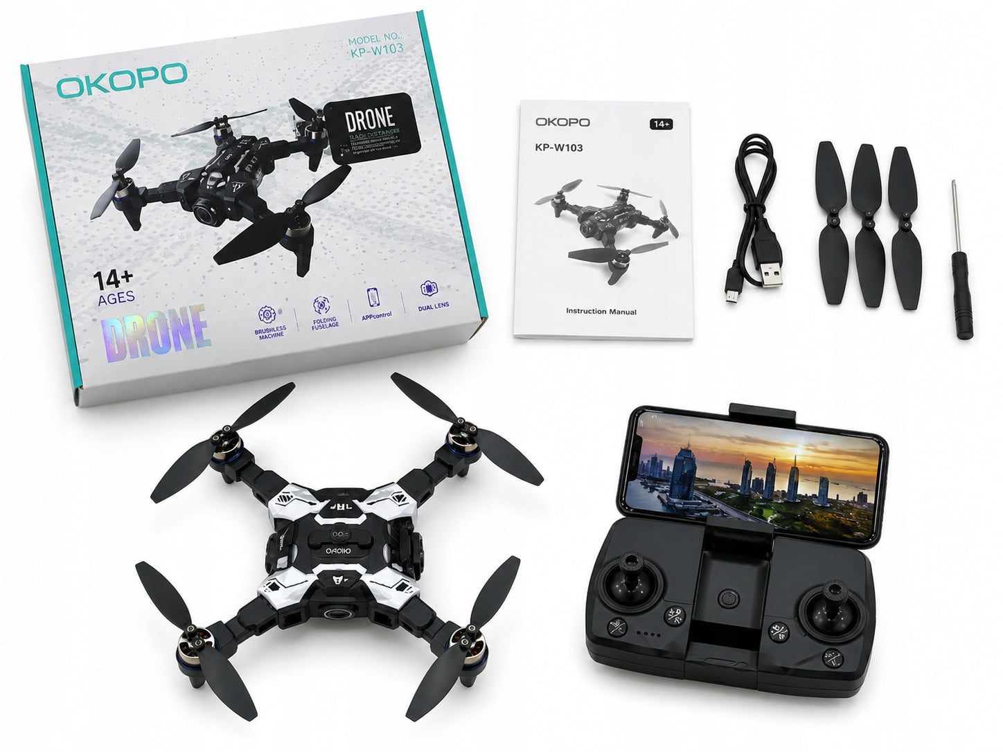 DRONE WITH CAMERA + REMOTE CONTROL + BATTERY Manufacturer code DRON
