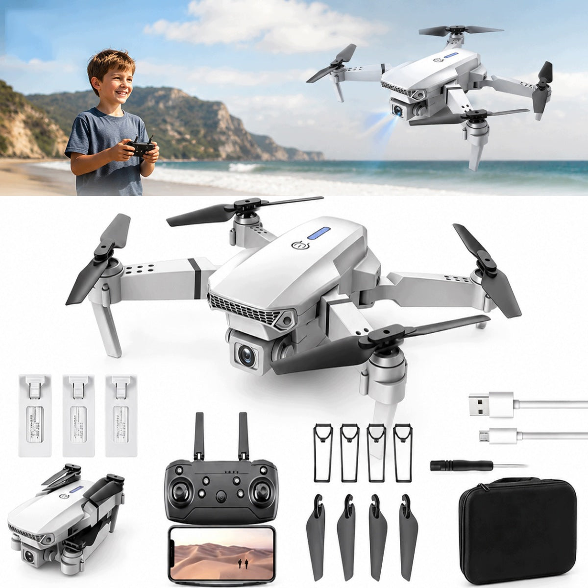 DRONE WITH CAMERA REMOTE CONTROLLED MINI FOR BABY DAY GIFT