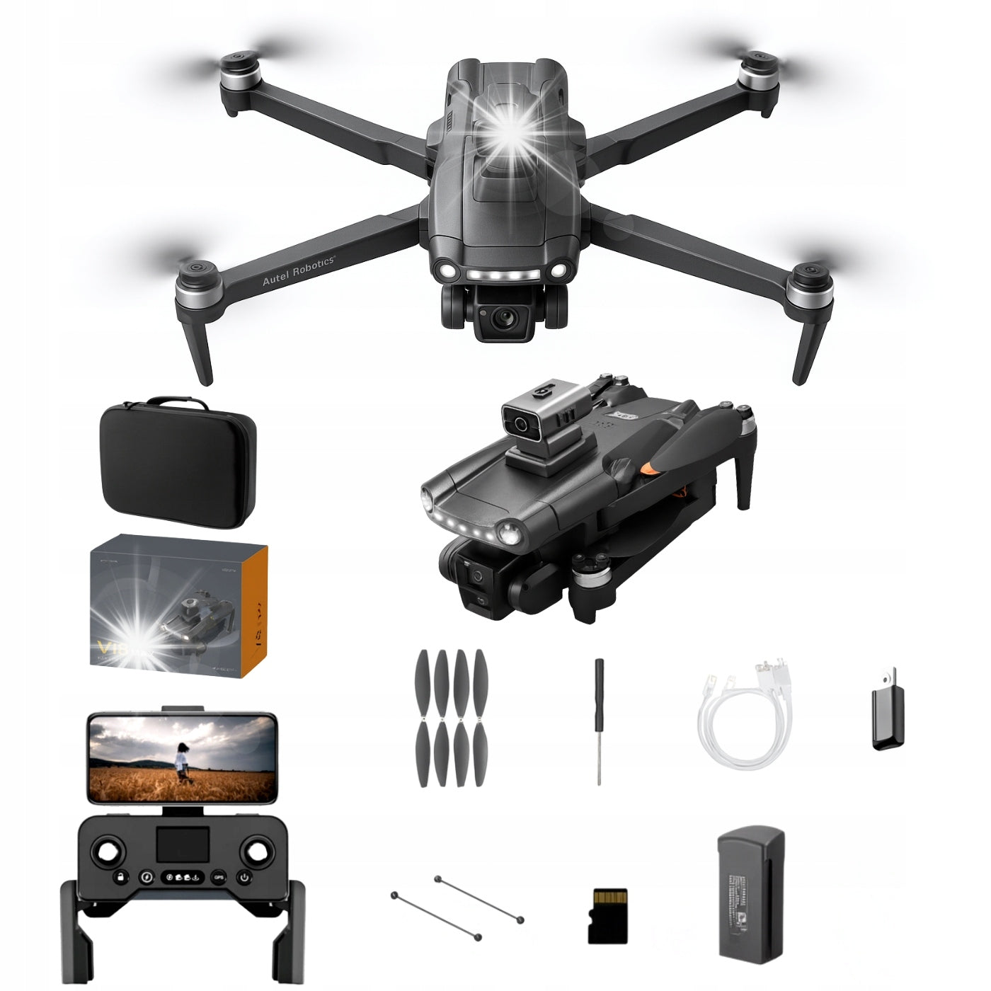 DRONE WITH WIFI CAMERA 5G GPS TOY REMOTE CONTROLLED APPLICATION RANGE 3000M