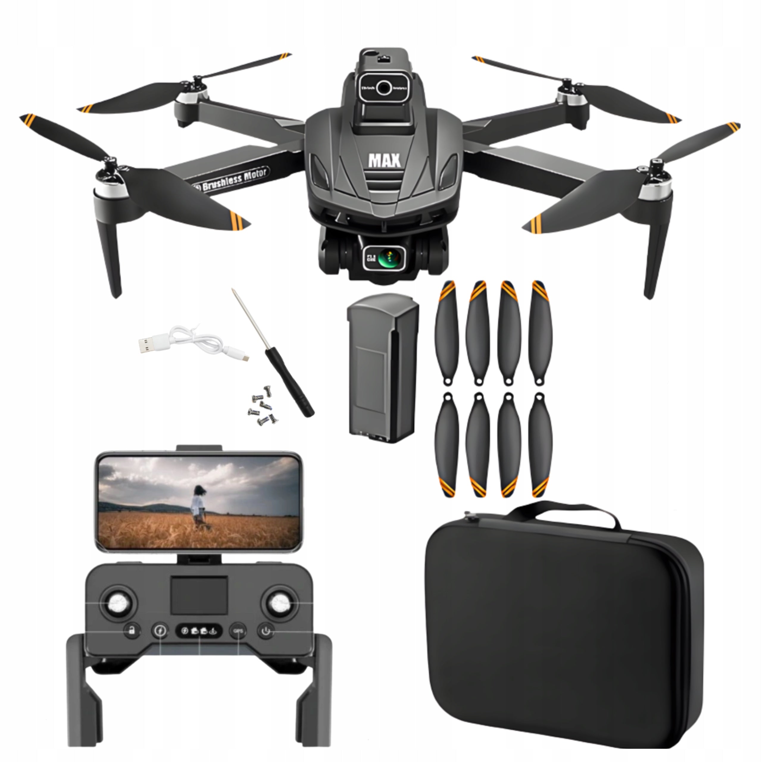 DRONE WITH WIFI CAMERA 5G GPS TOY REMOTE CONTROLLED APPLICATION RANGE 3000M