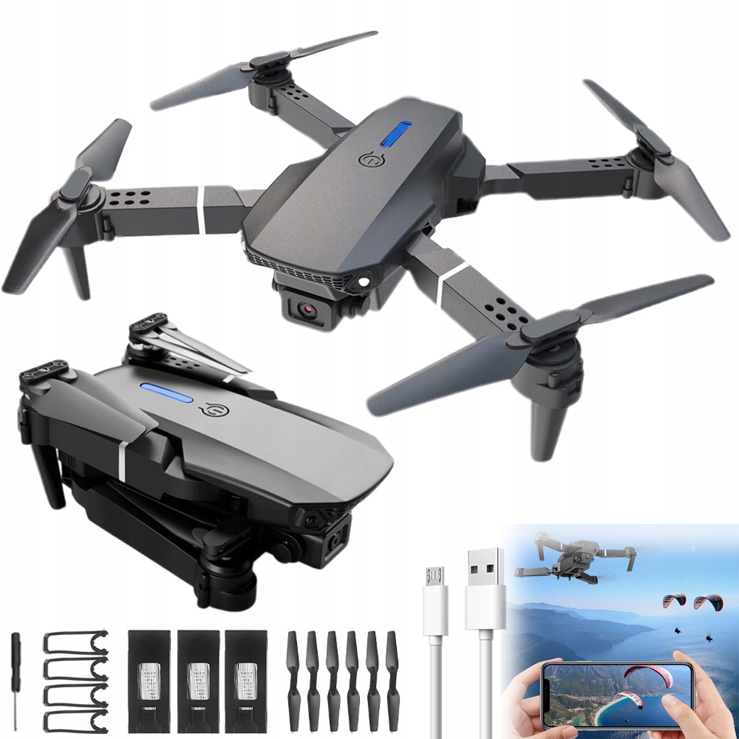 DRONE WITH WIFI CAMERA MOTION TRACKING FLYING AT NIGHT RANGE FOR BEGINNERS