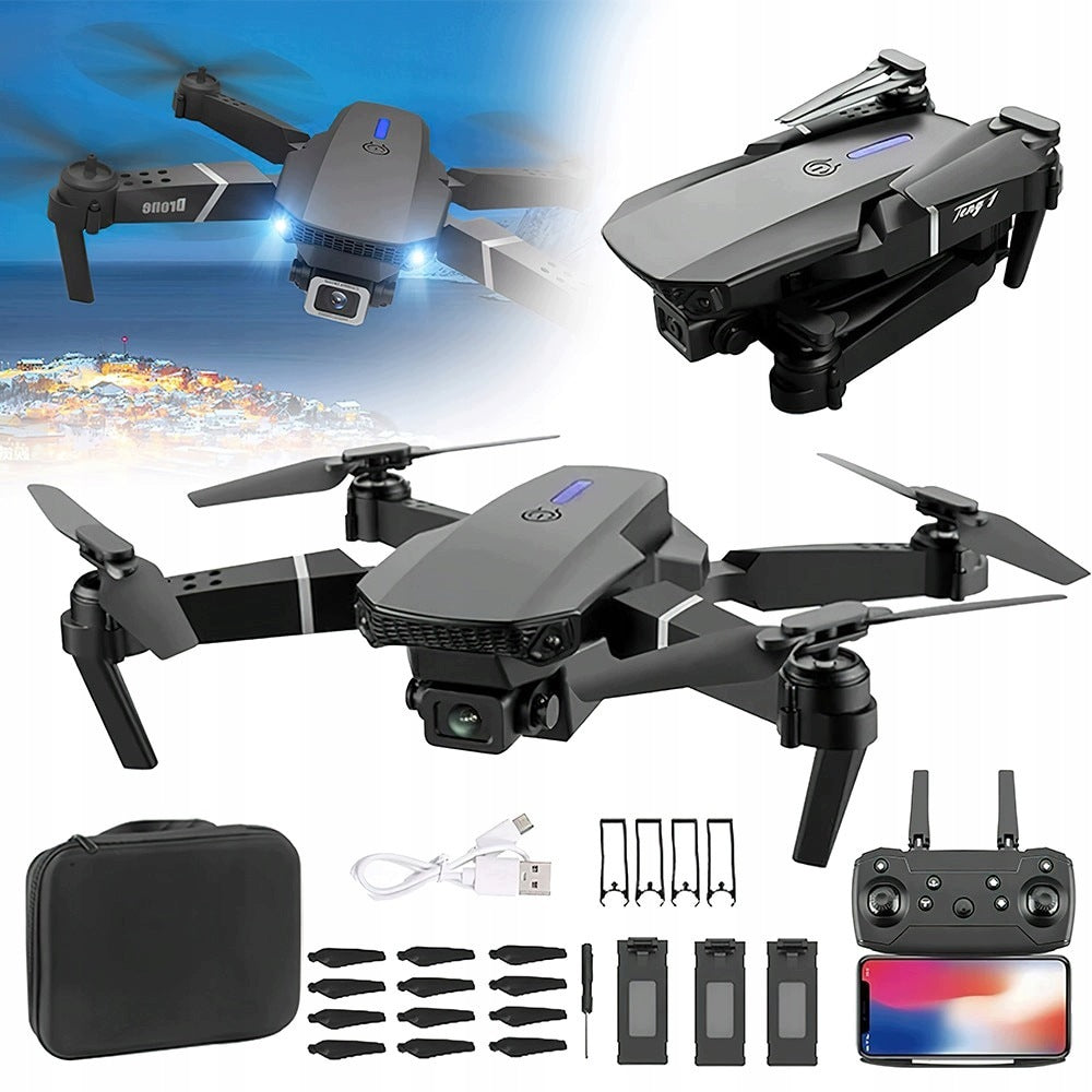 DRONES LS-E525 FOLDABLE WITH 2 CAMERA HD QUADCOPTER RC WIFI FOR BEGINNERS
