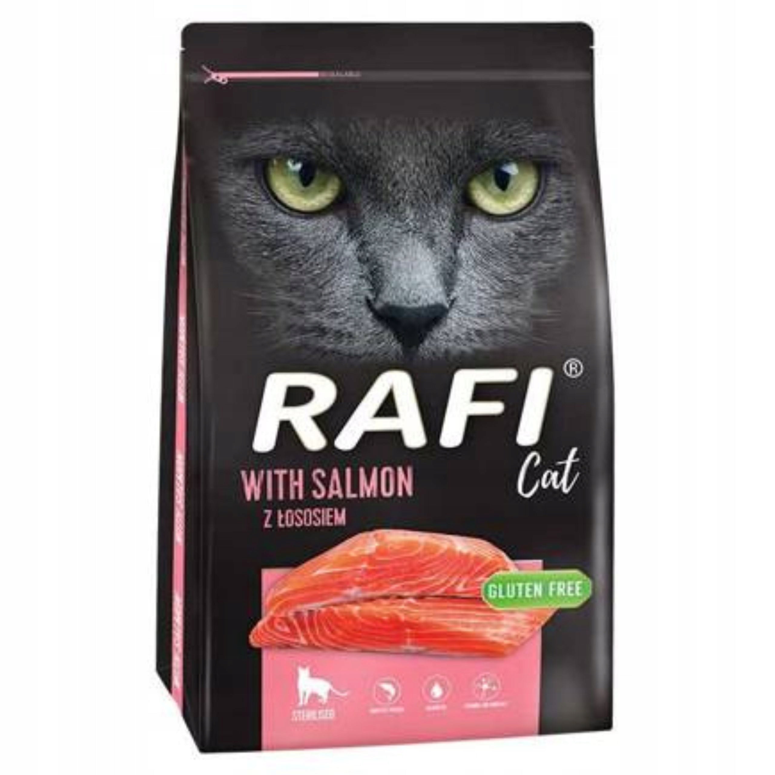 DRY CAT FOOD RAFI STERILISED WITH SALMON 7 KG
