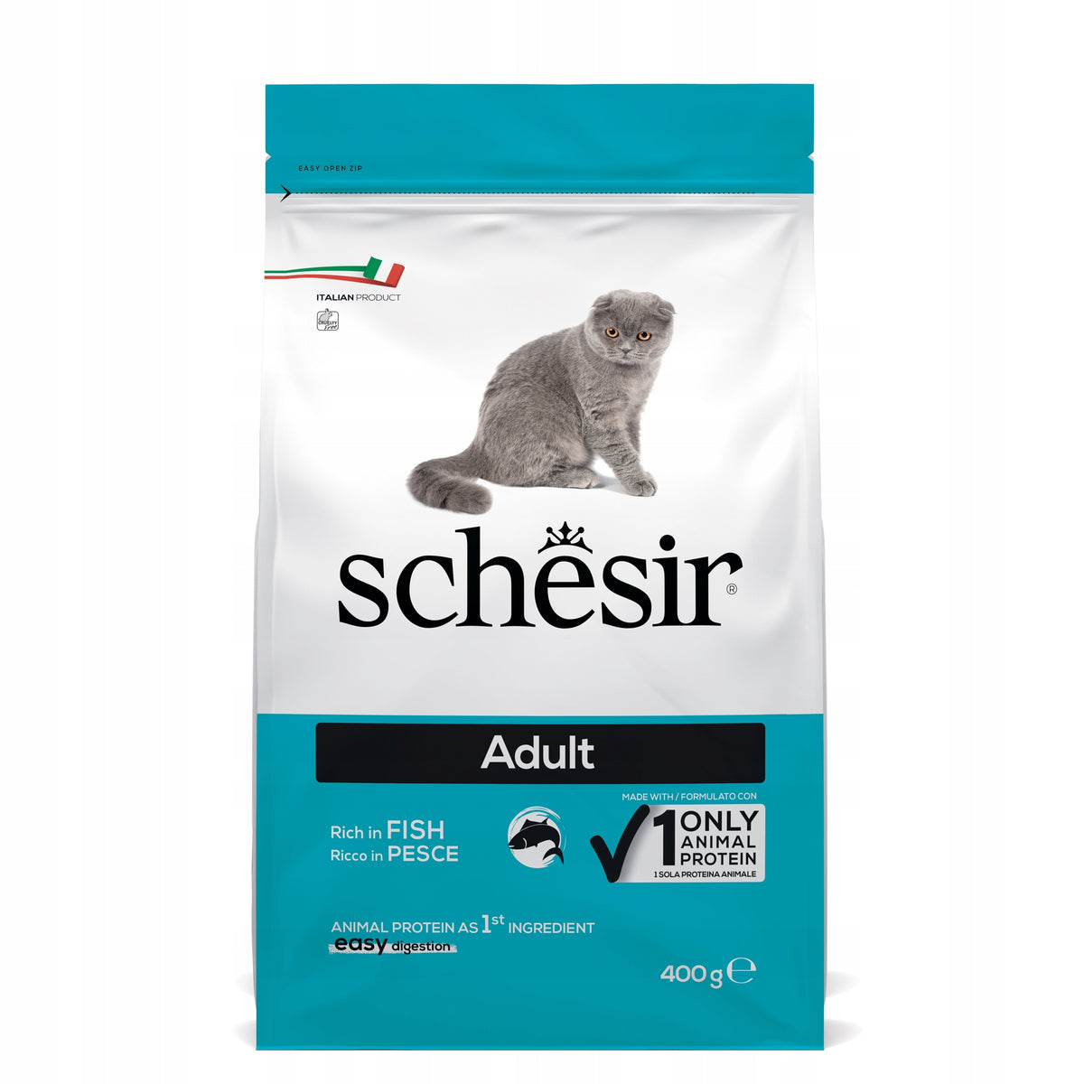 DRY CAT FOOD Schesir Cat Adult Fish 400g, BAG