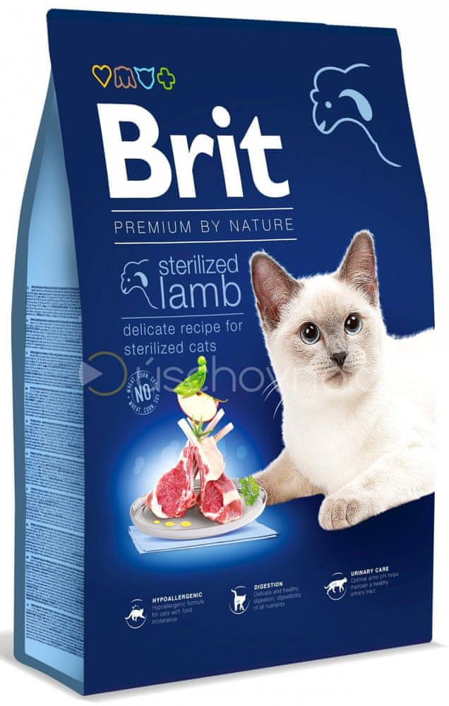 DRY CAT FOOD sterilized complete with lamb 8 kg BRIT lamb