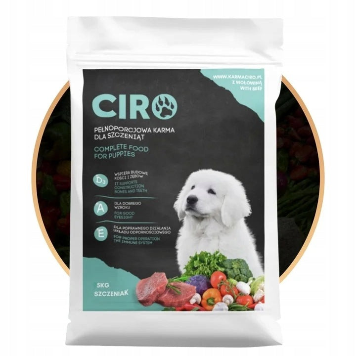 DRY DOG FOOD 5 KG BEEF SMALL BREED PUPPIES Packaging status original