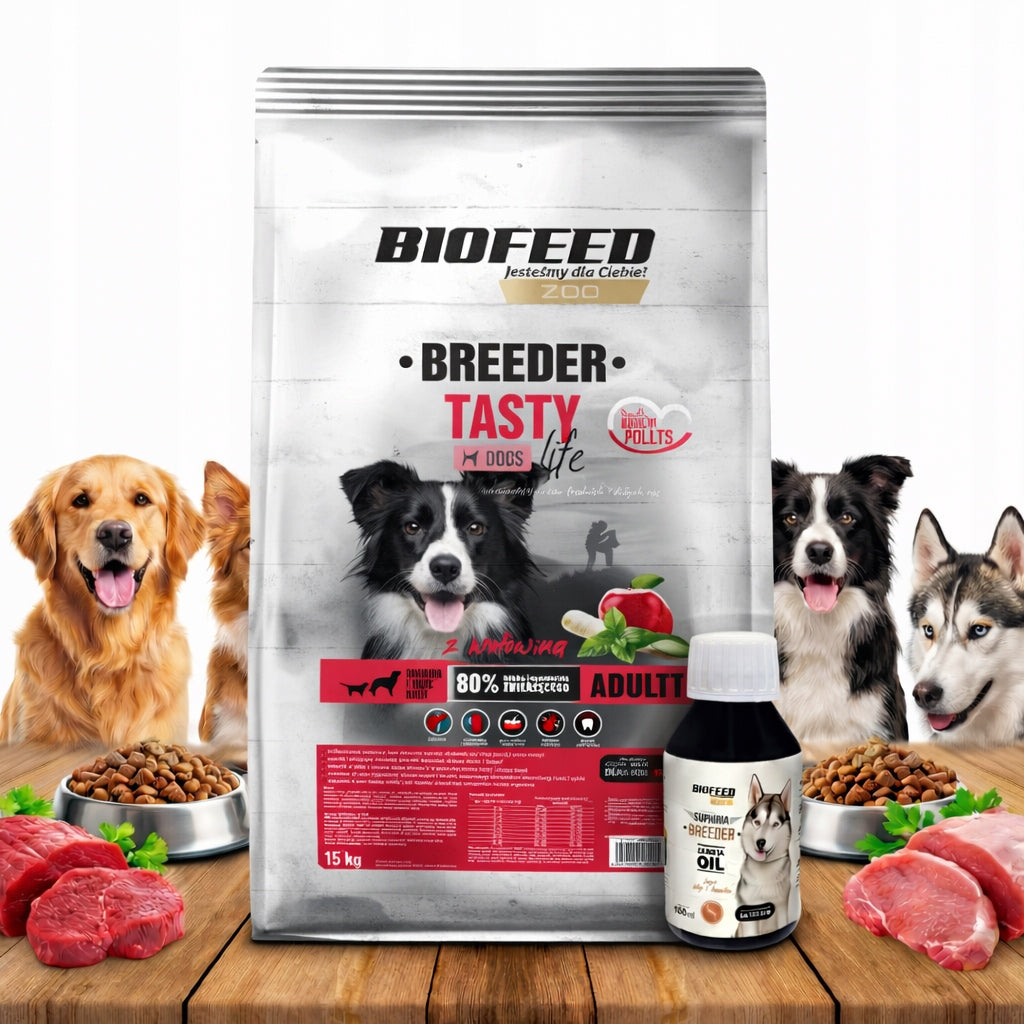 DRY DOG FOOD AFTER STERILIZATION BIOFEED WITH BEEF 15KG + FREEBIES