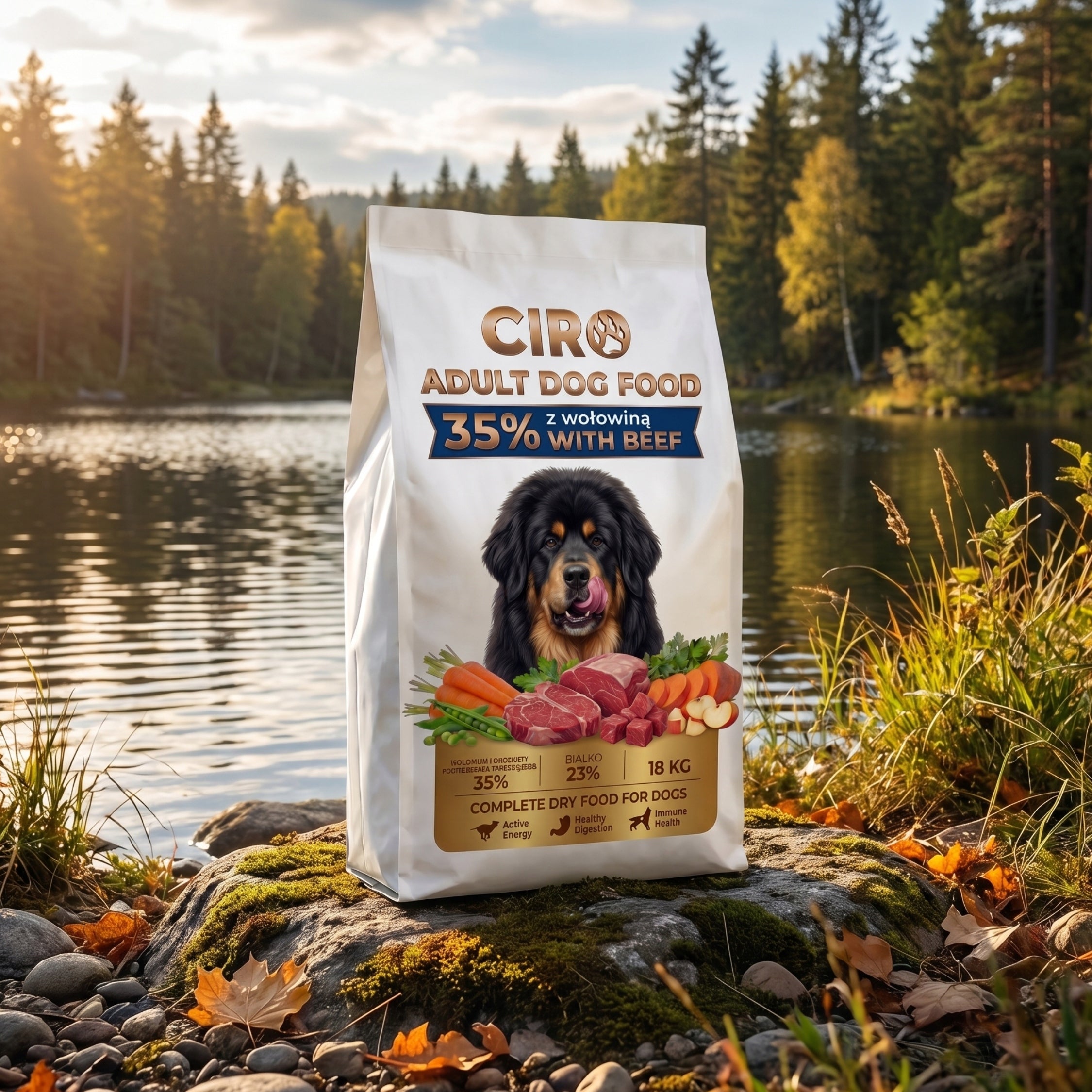 DRY DOG FOOD CIRO BEEF WITH VEGETABLES LARGE BREEDS OF DOGS ADULT 18KG Manufacturer code Sucha karma dla psa 18kg wołowina z warzywami