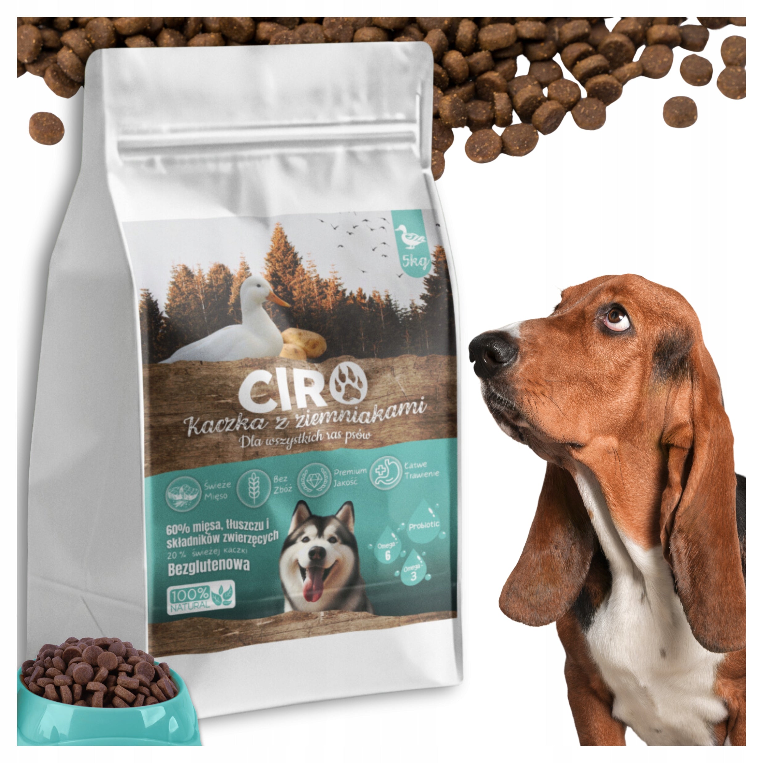 DRY DOG FOOD DUCK WITH POTATOES ADULT SMALL BREEDS CIRO 1.5KG Manufacturer code 5905842124790