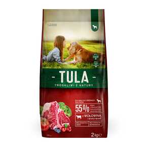 DRY DOG FOOD TULA BEEF 2 KG WITHOUT ADDED CEREALS 55 % MEAT Packaging status original
