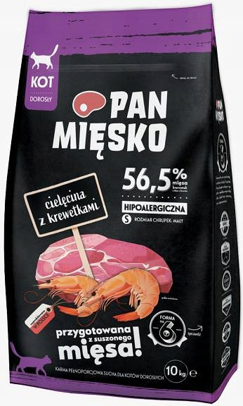 DRY FOOD FOR ADULT CAT BALANCED veal with shrimp 10 kg