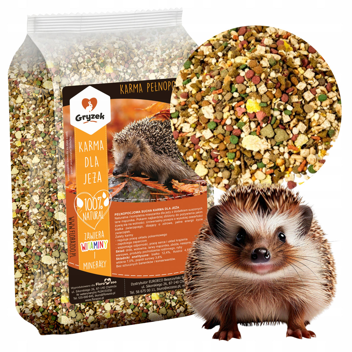 DRY FOOD FOR HEDGEHOG FREE-LIVING 2KG