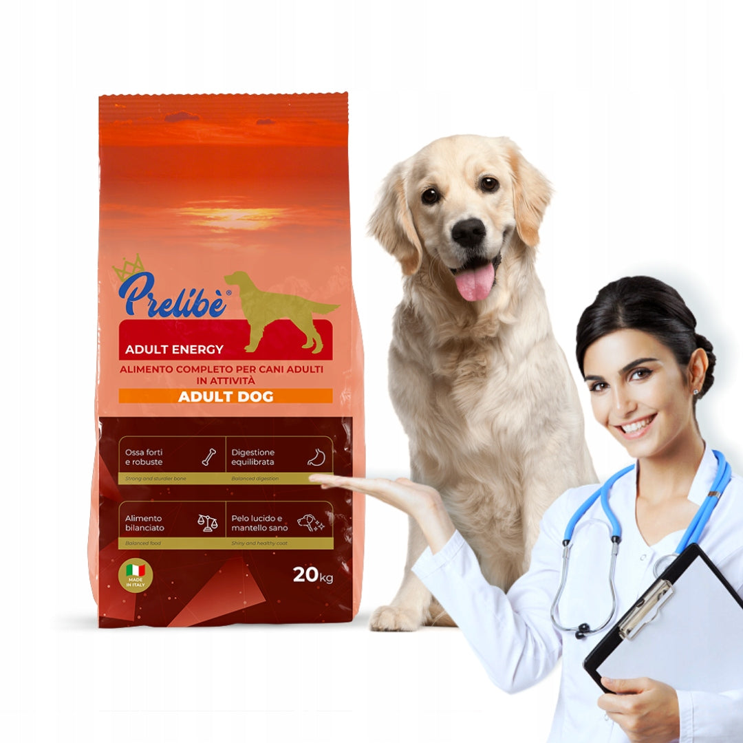 DRY FOOD PRELIBE ENERGY 20KG SHEEPDOG LAMBRADOR HUSKY BEAGLE AMSTAFF Packaging status original