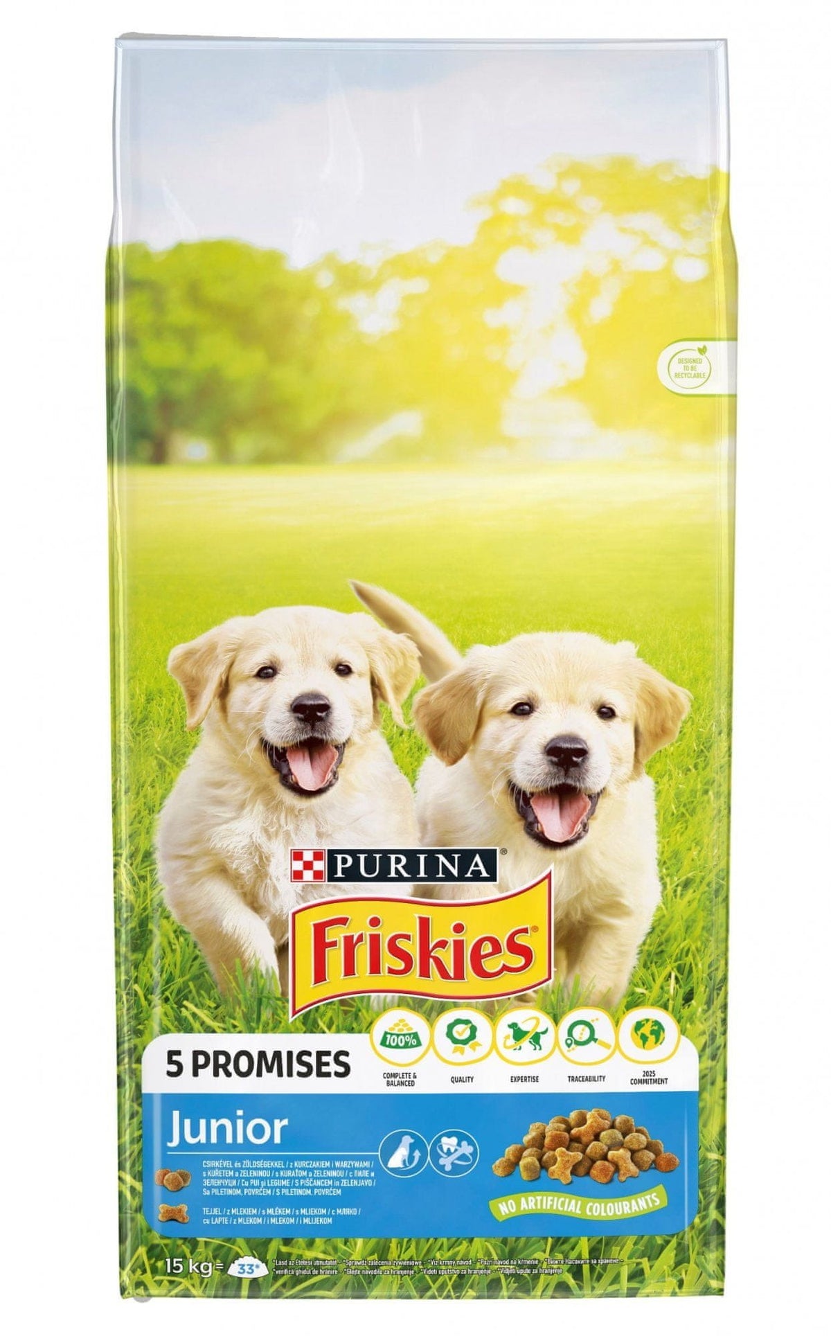 DRY FOOD PURINA FRISKIES JUNIOR 15KG FOR DOG Packaging status original