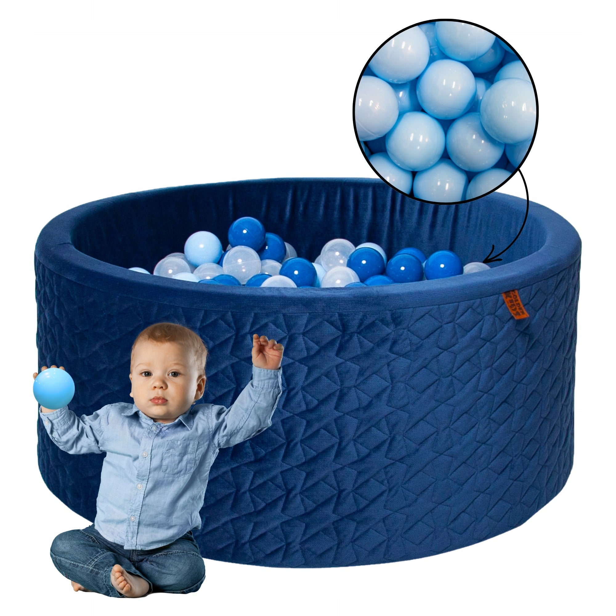 DRY LUX POOL WITH BALLS, square toys for children 90x40 + 300 balls