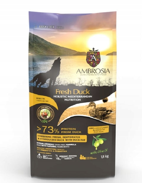 DRY MONOPROTEIN FOOD AMBROSIA MEDITERRANEAN SENSITIVE DUCK 5KG