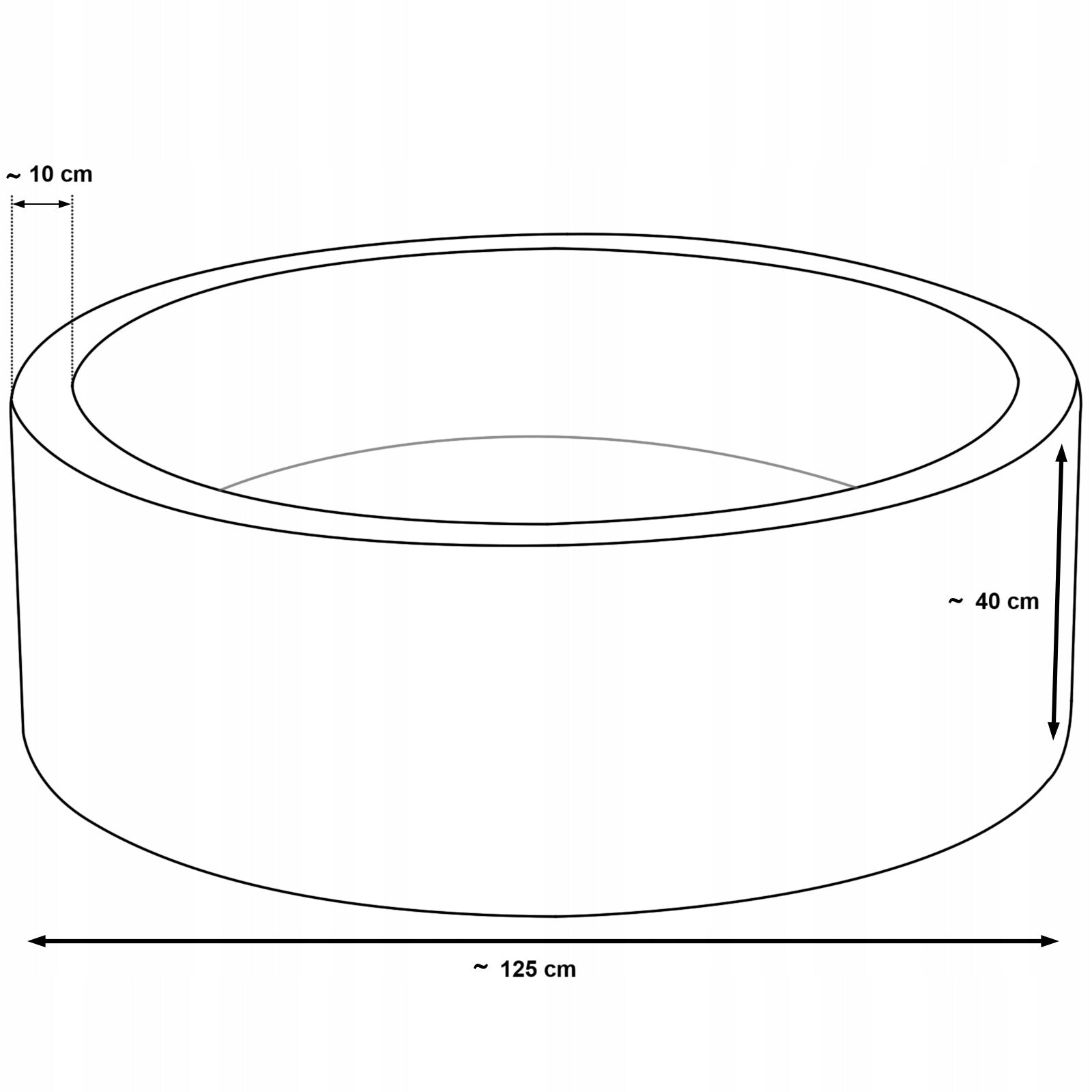 DRY POOL 125x40 cm 900 balls Grey/White Blue Rose Grey Turquoise Information regarding product safety and compliance For use under direct adult supervision