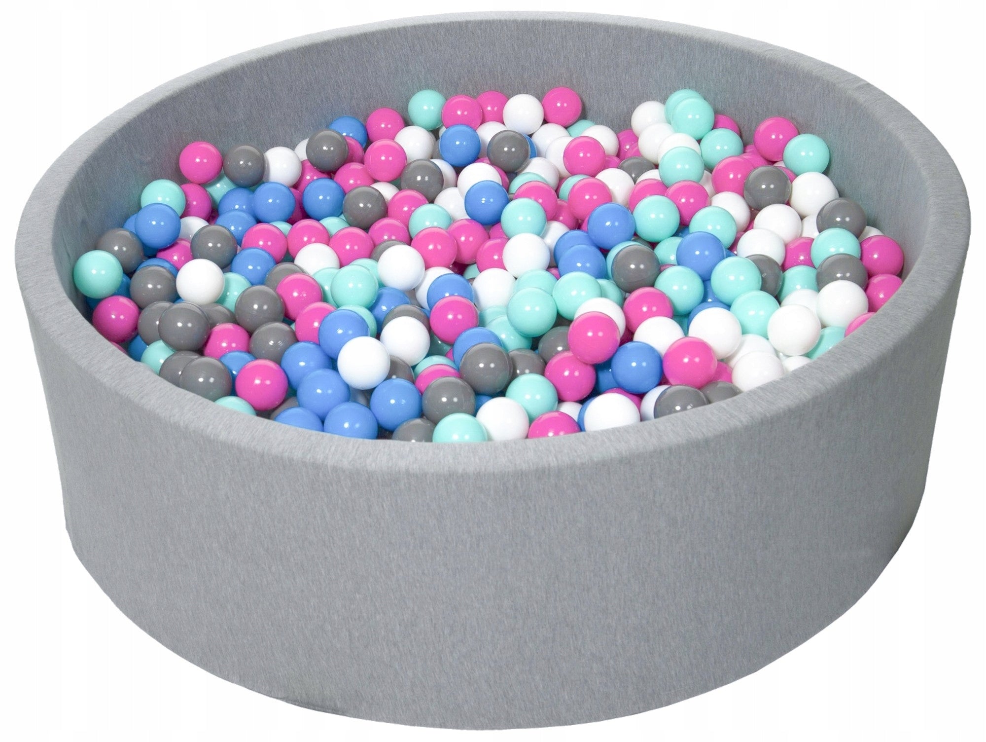 DRY POOL 125x40 cm 900 balls Grey/White Blue Rose Grey Turquoise