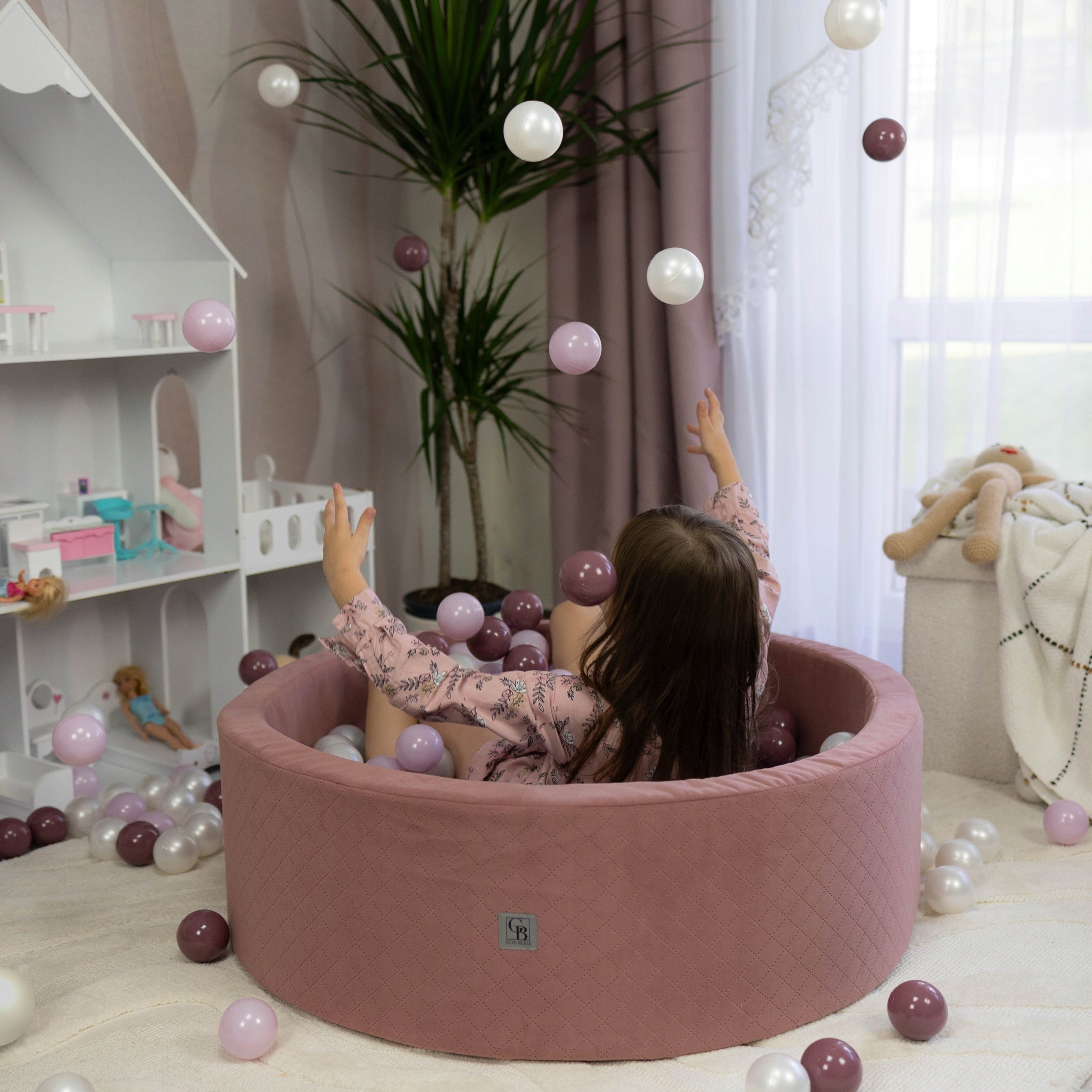 DRY POOL PLAYPEN WITH BALLS FOR CHILDREN FOR ROOM 6COLORS 200BALLS Gender boys girls unisex