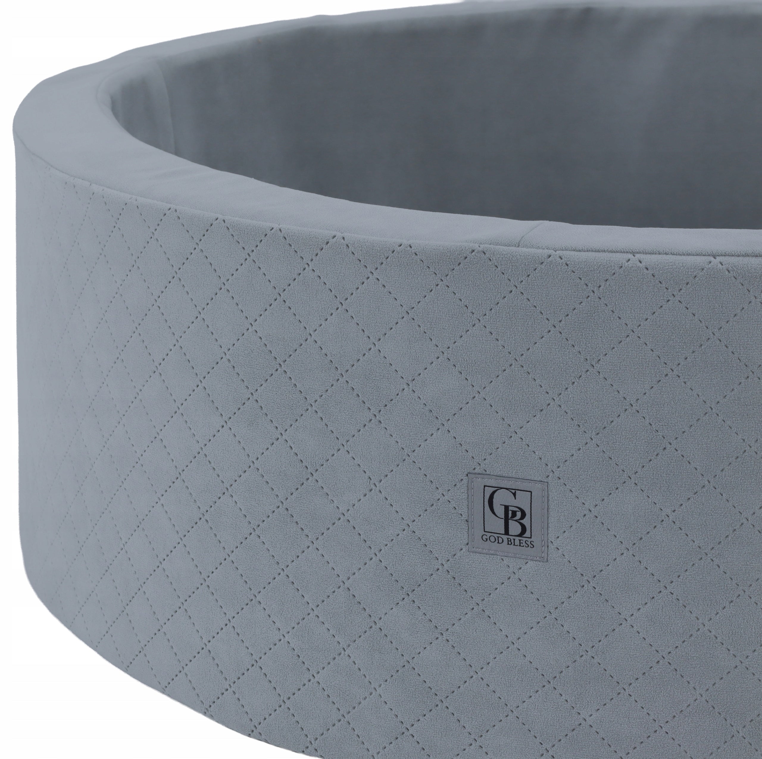 DRY POOL WITHOUT BALLS PLAYPEN FOR CHILDREN 6 COLORS VELVET LARGE GRAY