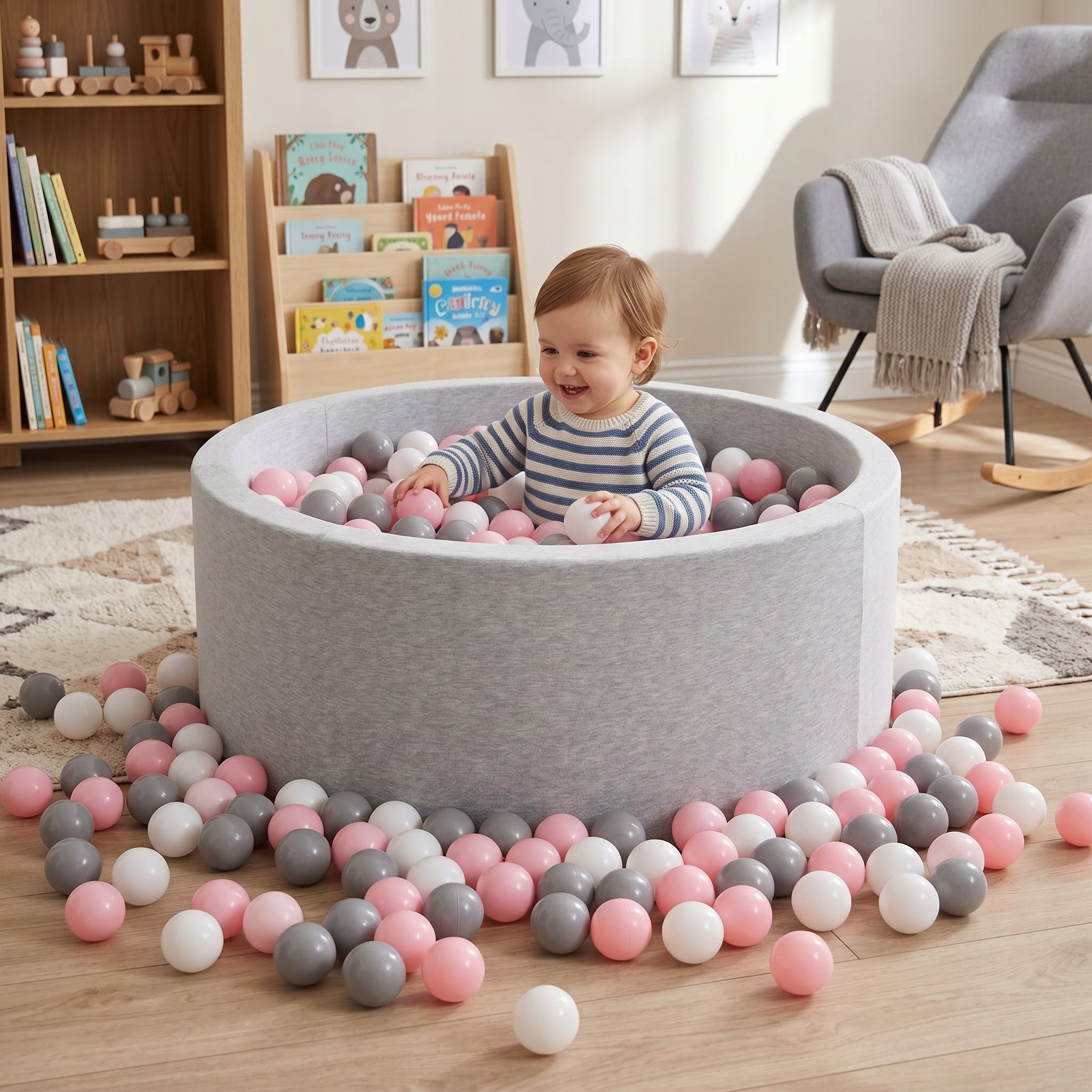 DRY POOL with balls 90x30cm 200 balls For Children's Room Polish BPA-free Packaging status original
